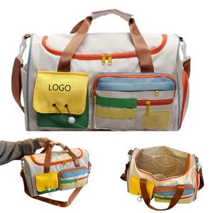 25L Travel Gym Duffel Bag with Shoes Compartment 3