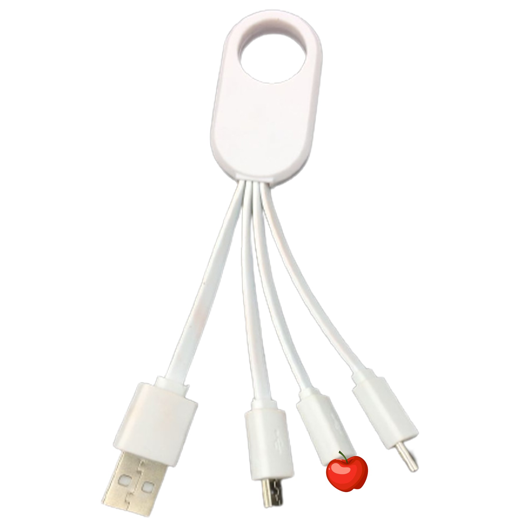 5.12 Inch 4 In 1 Charging Cable W/Keychain 5