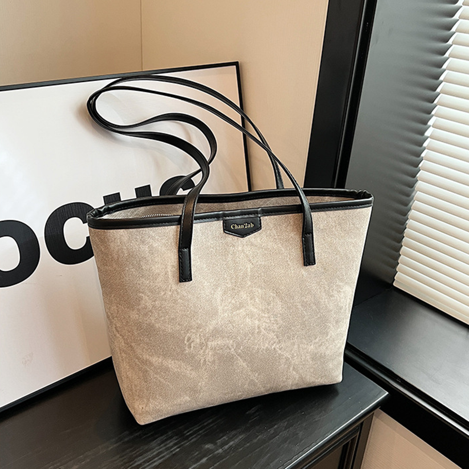 PU Leather Travel Shoulder Tote Bag 2