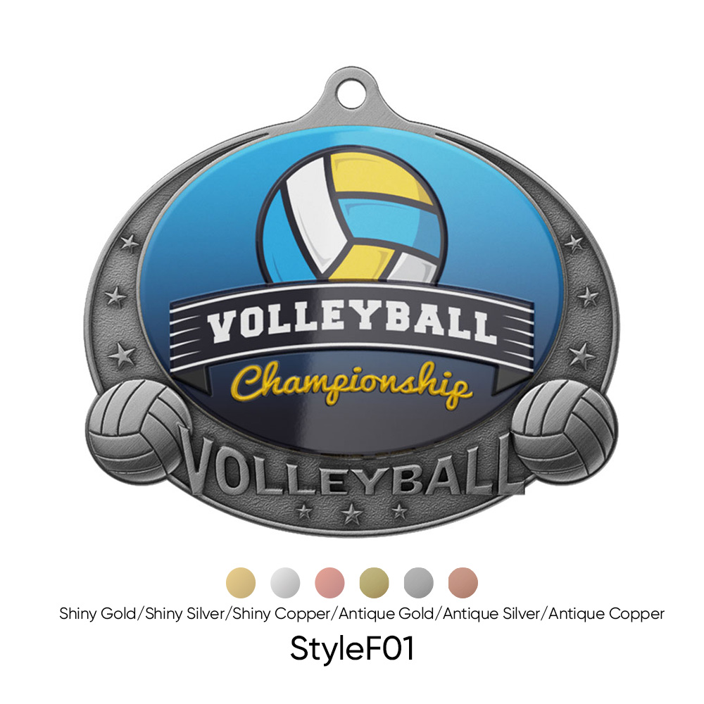 3.5" UV Printed Volleyball Medals 5