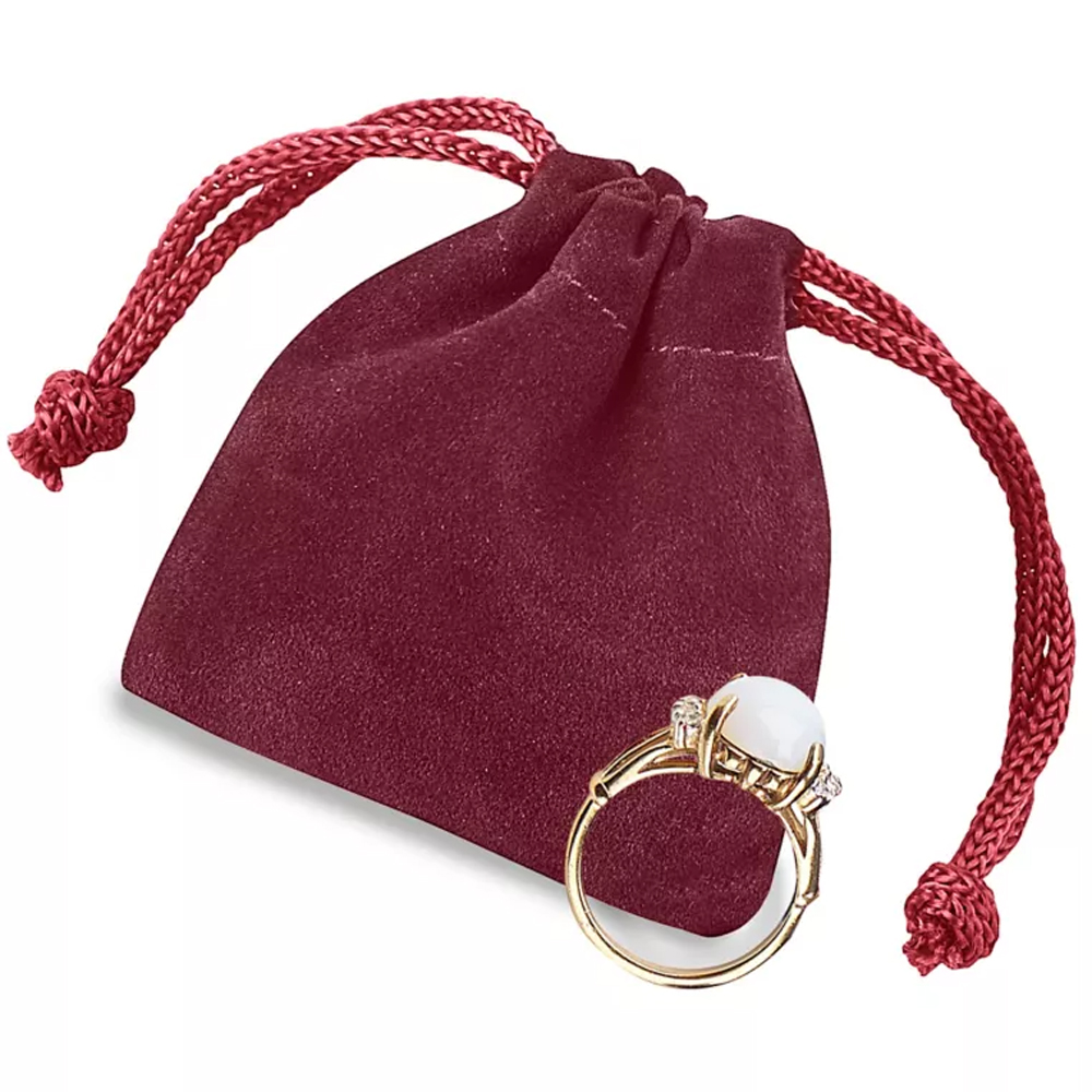 2" x 2 1/2" DELUXE VELVET DRAWSTRING POUCH. 4