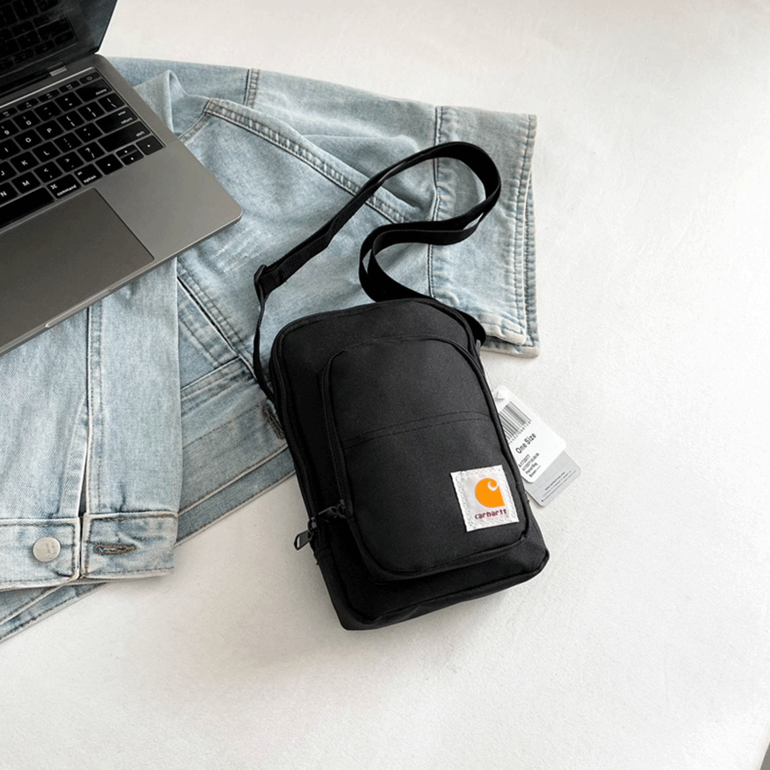 Stylish Durable Polyester Crossbody Bag W/ Key Fob 13
