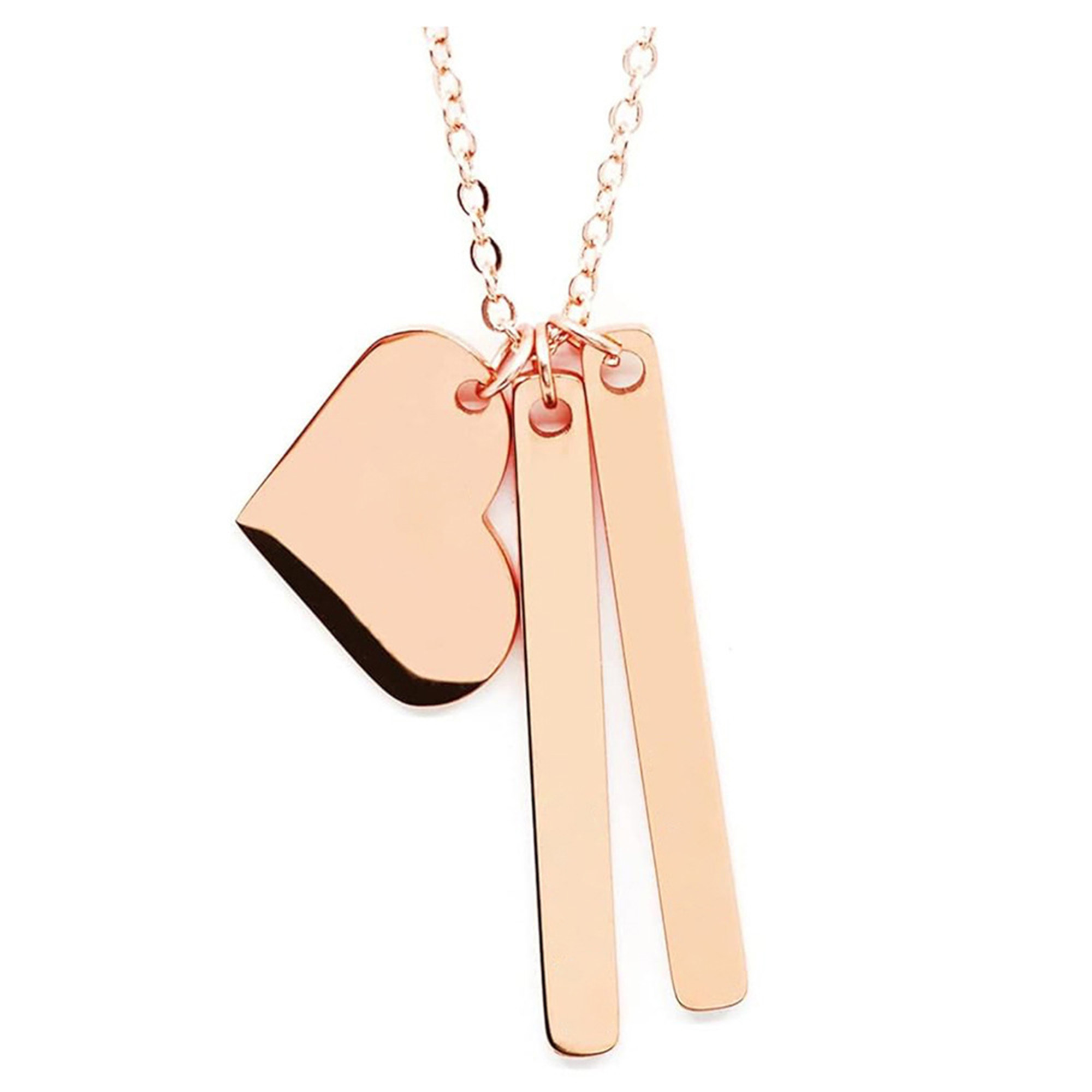 MOQ100 Engraved Heart-Shaped Necklace For Mother's Day 3