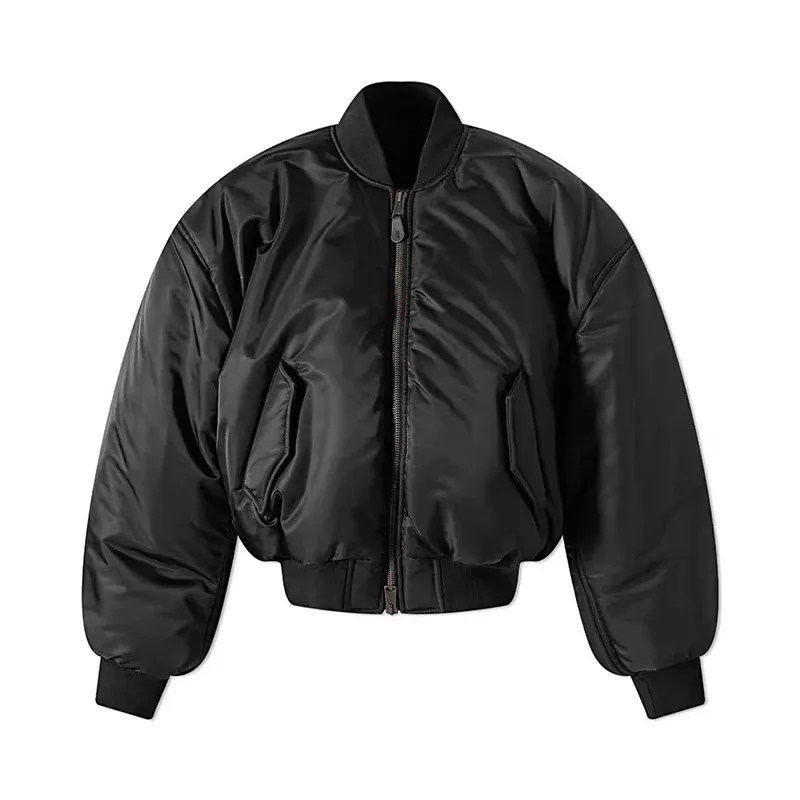 Custom Thick Puffer Bomber Jacket 2