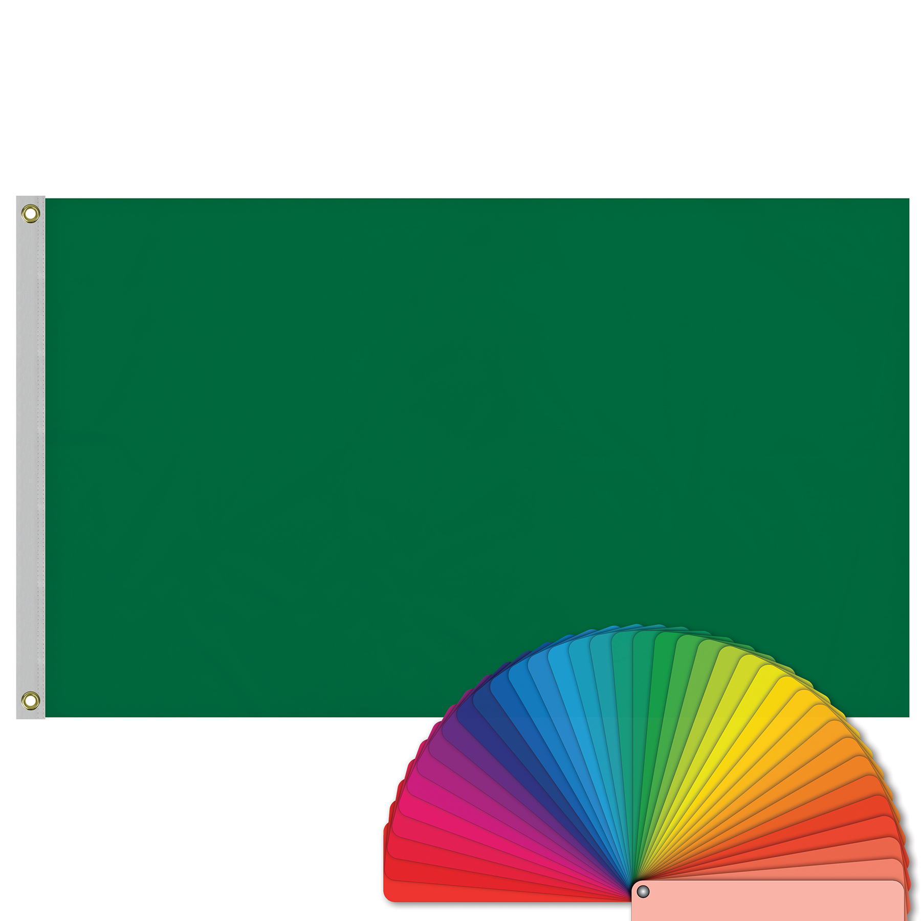 3' x 5' Solid Color Flags with Heading & Grommets 2