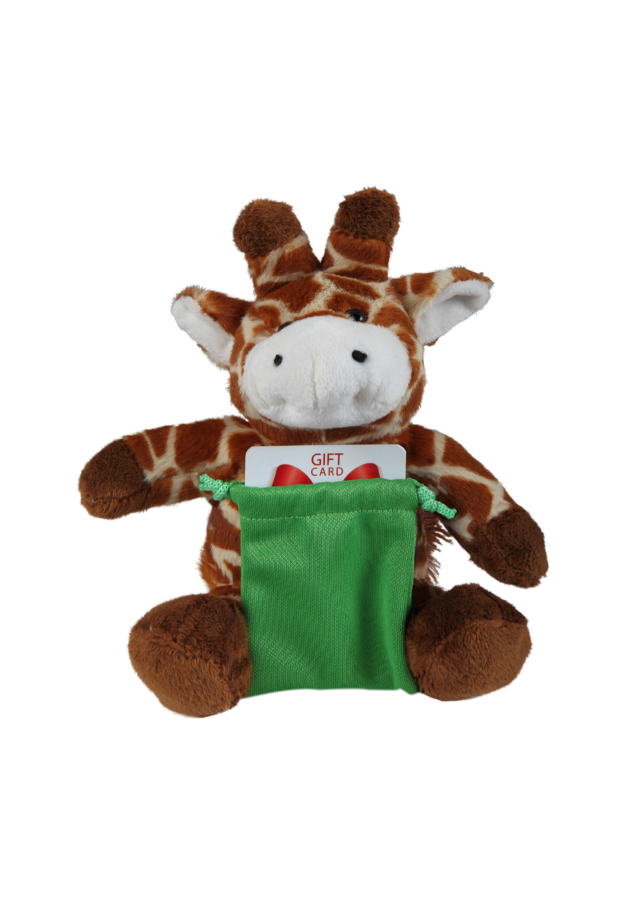 soft plush Giraffe with gift card sack 2