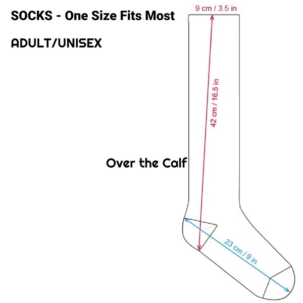 Adult 360 Degree Digital Print Cotton-Blend Knee-High Socks 4