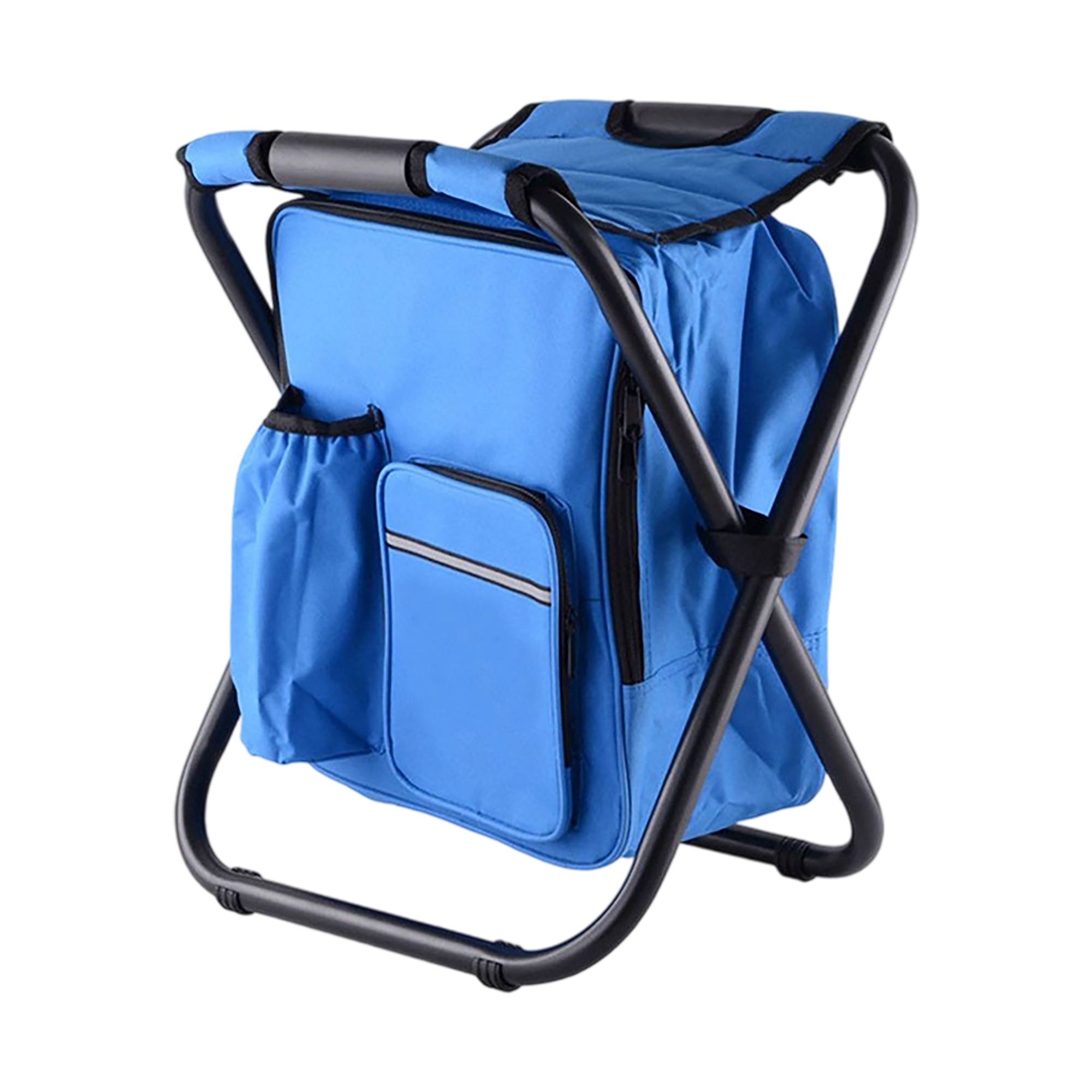 Foldable Backpack Chair With Insulated Cooler 14.2" Length x 11.5" Width x 16.2" Height 4