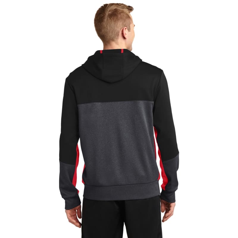 Sport-Tek Tech Fleece Colorblock Full-Zip Hooded Jacket. 10