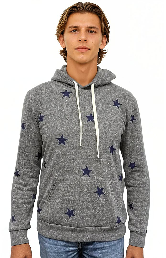 Unisex Triblend Pullover Star Hoody 2
