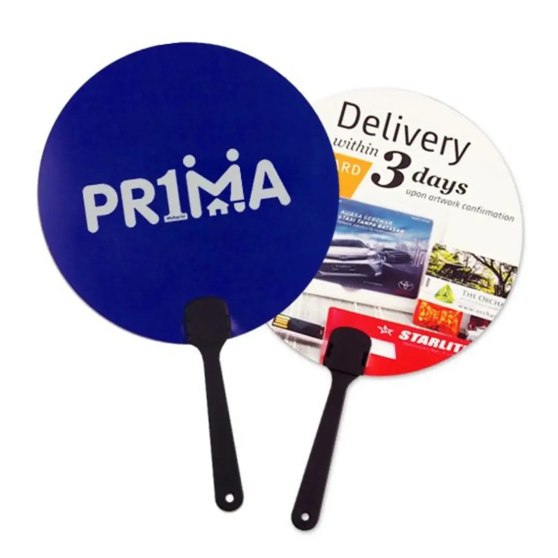 Plastic Round Handheld Fans 3