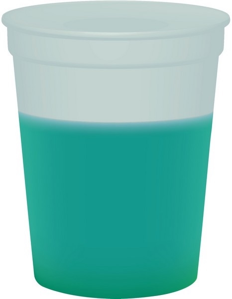 16 oz. Smooth Mood Stadium Cup (Natural To Color) - Silkscreen 9