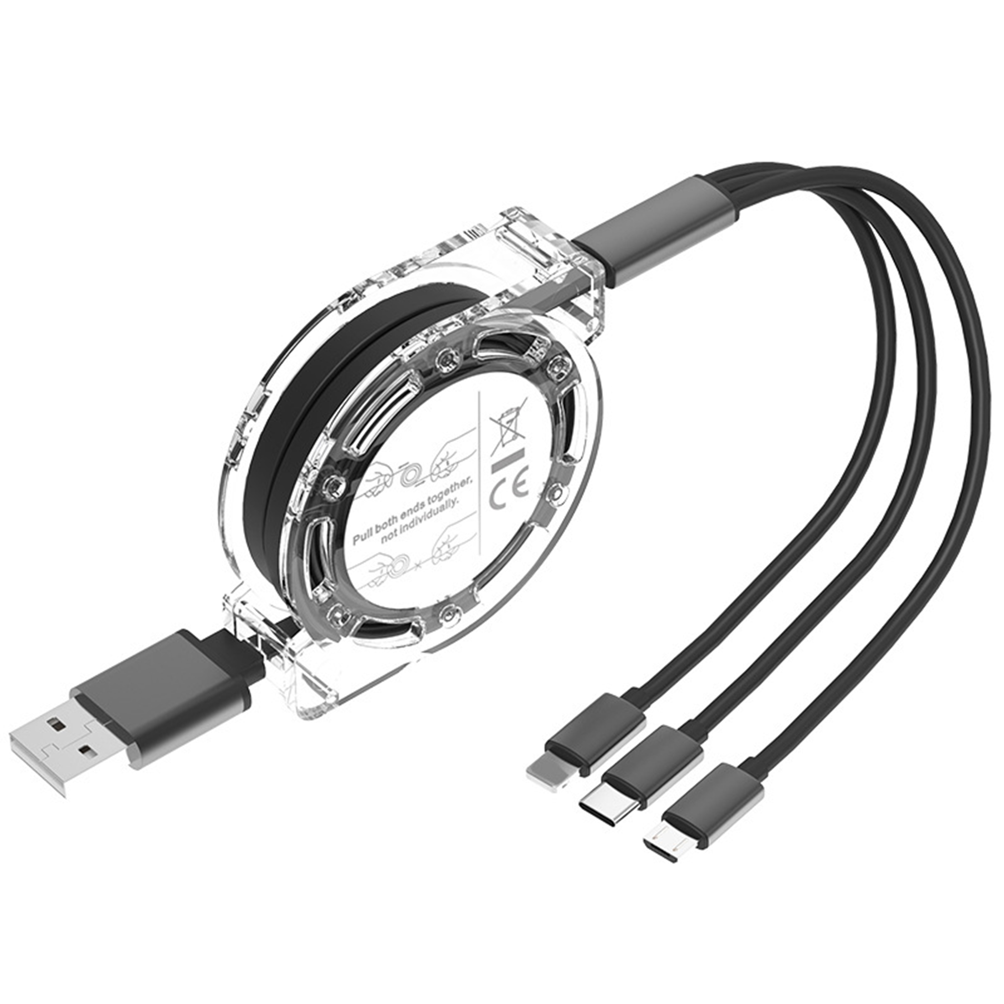 Multi-Function Retractable Data Cable 3