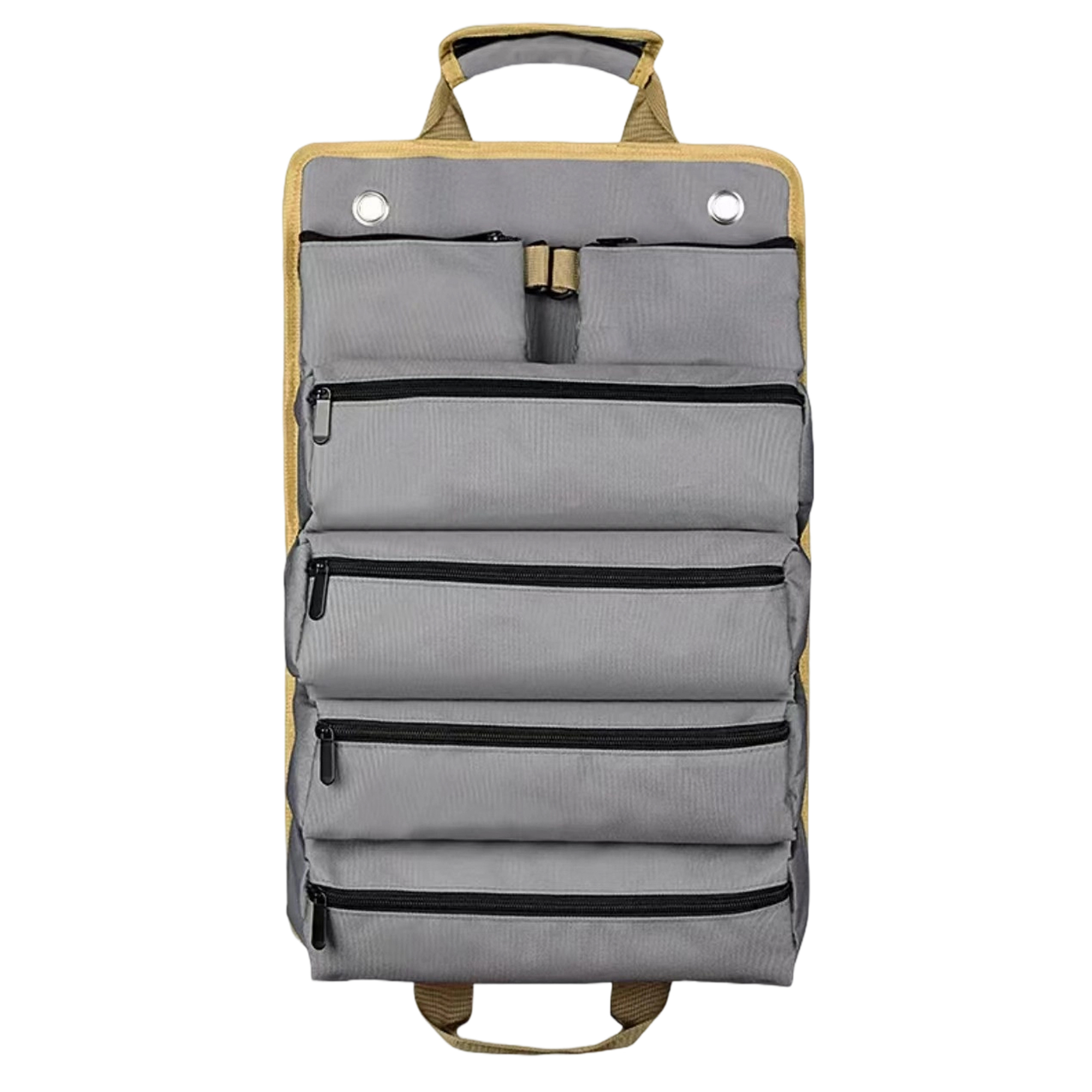 Oxford Roll Up Tool Bag With Multiple Pockets And Buckle Closure 4