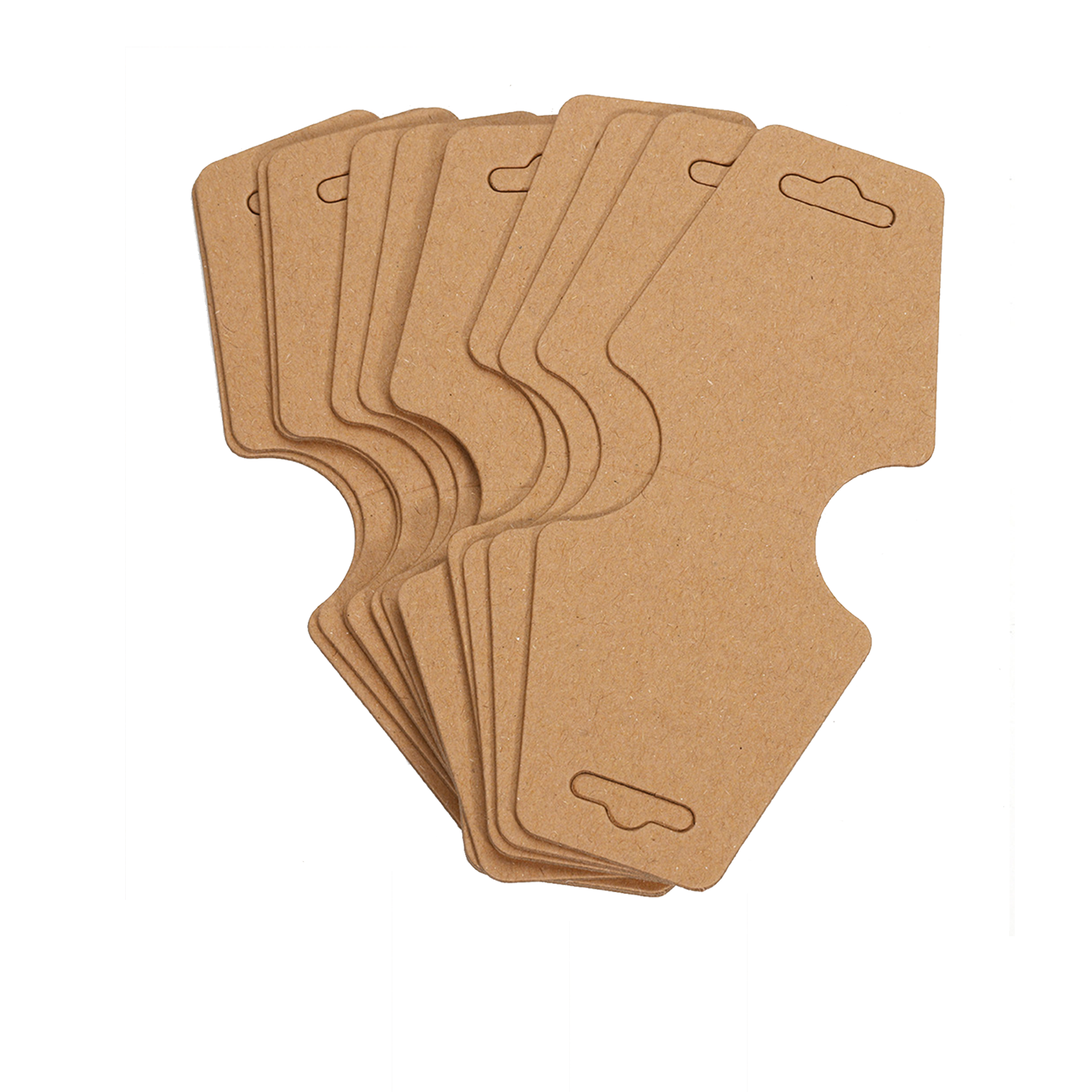 50-Pack Foldable Kraft Paper Necklace Display Cards 4