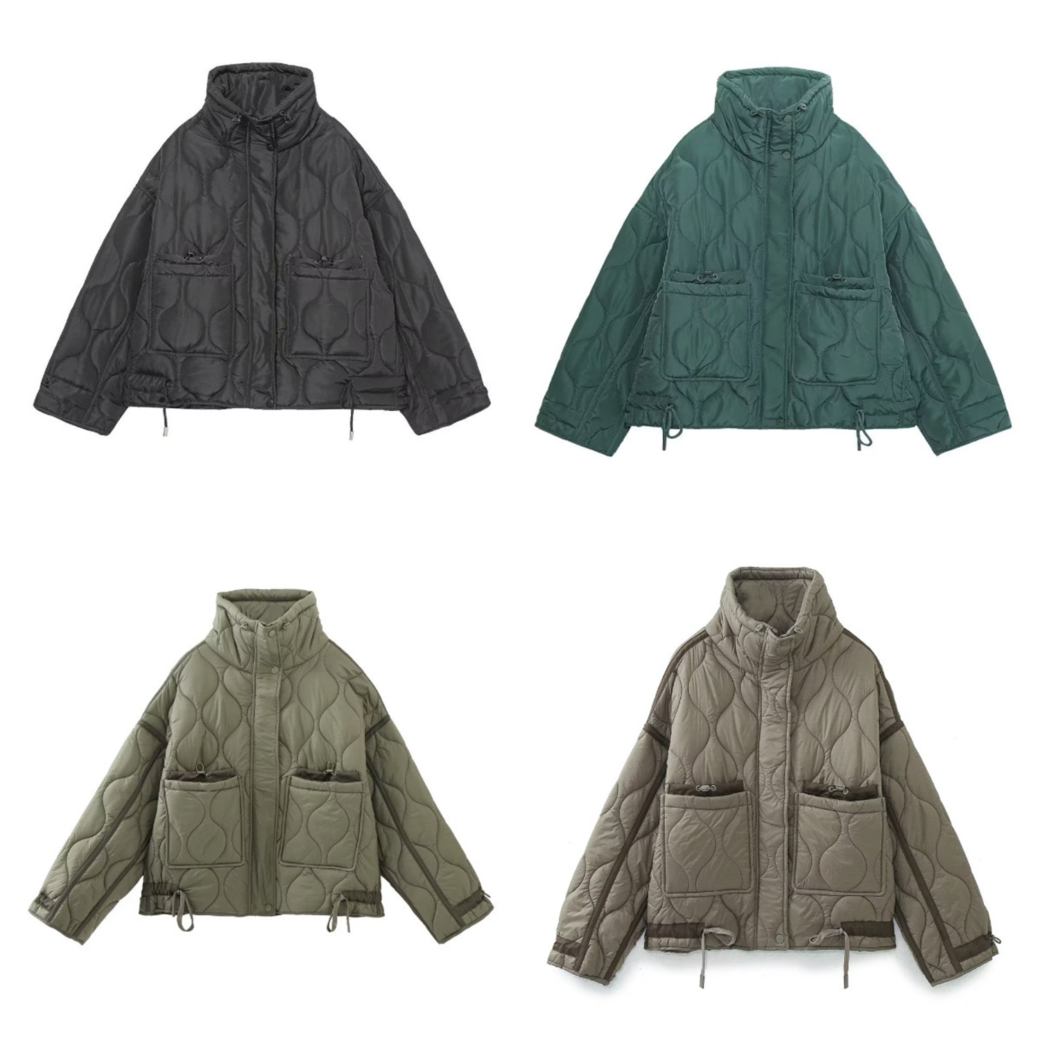Women's Oversized Quilted Jacket 9