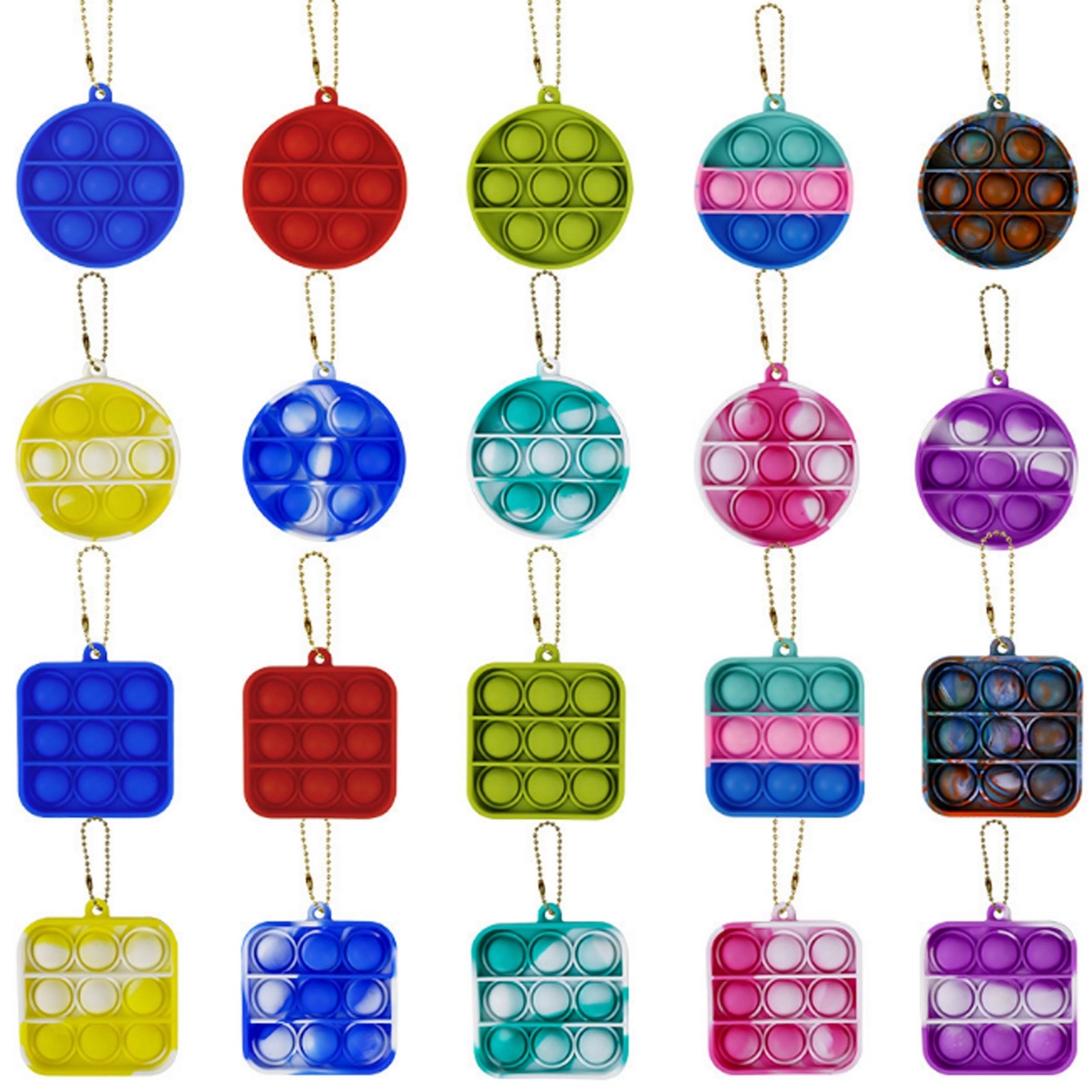 Mini Push Pop Fidget Sensory Keychain 1