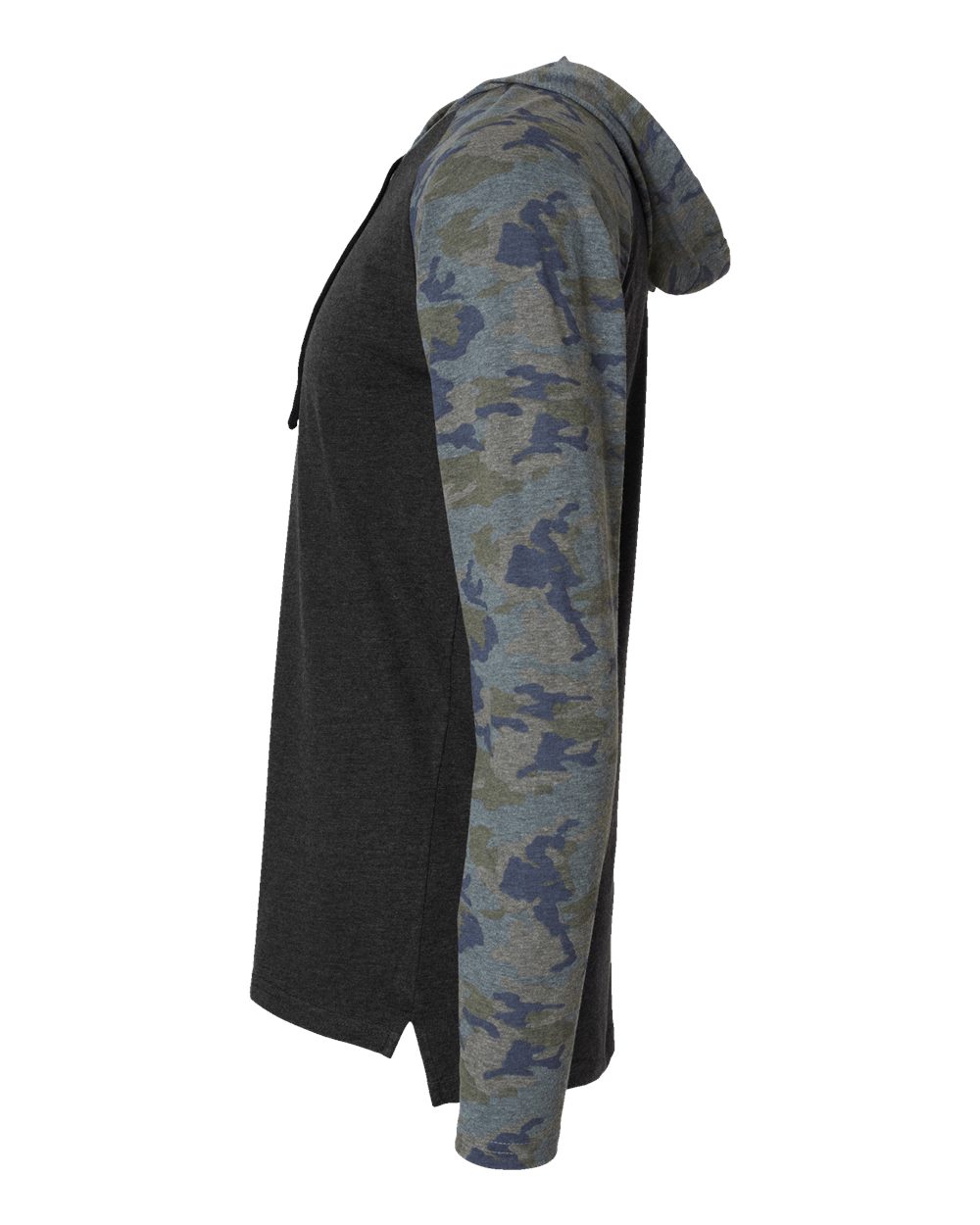 Unisex Fine Jersey Hooded Long Sleeve Raglan Tee - 6917 2