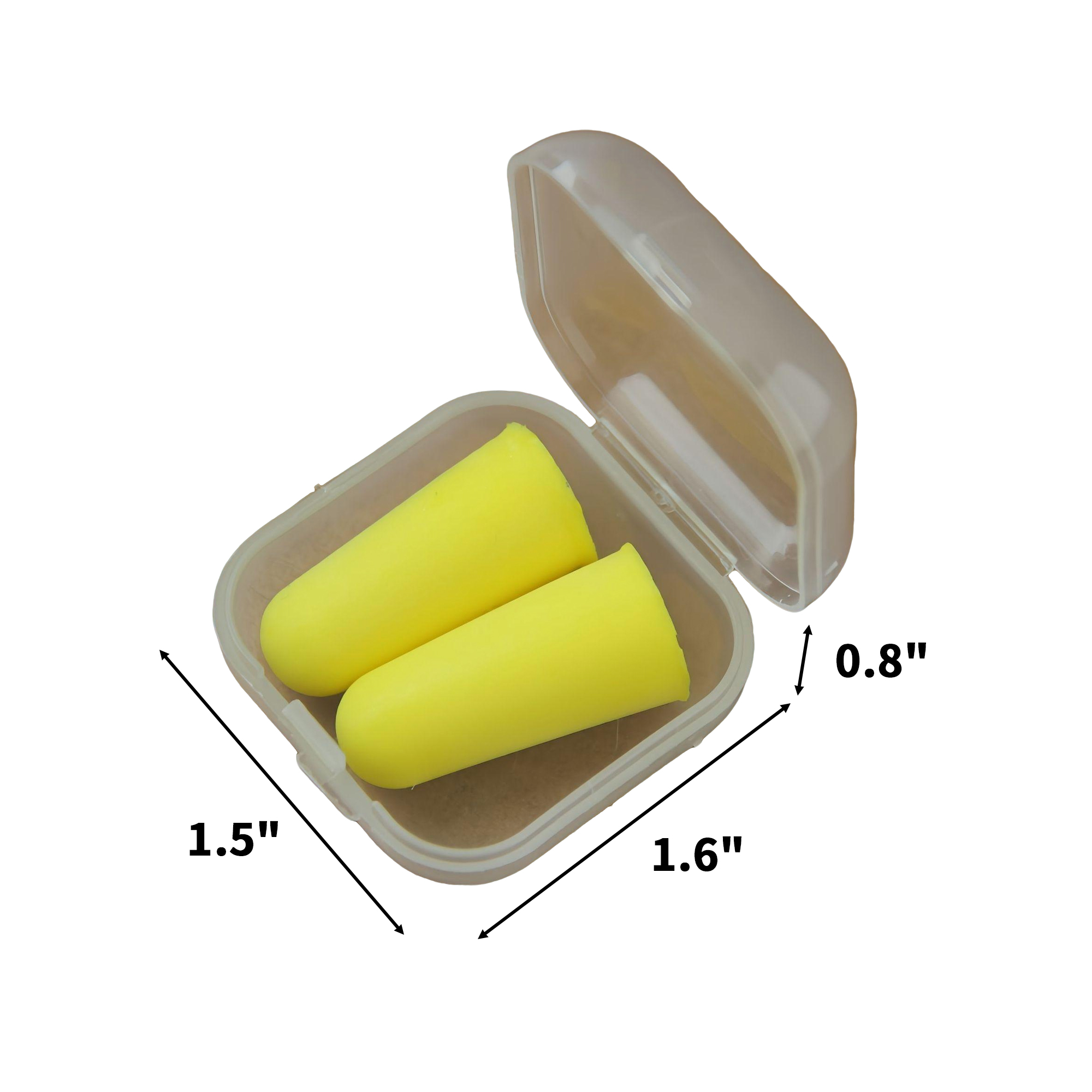 PU Foam Earplugs with Plastic Storage Case 3