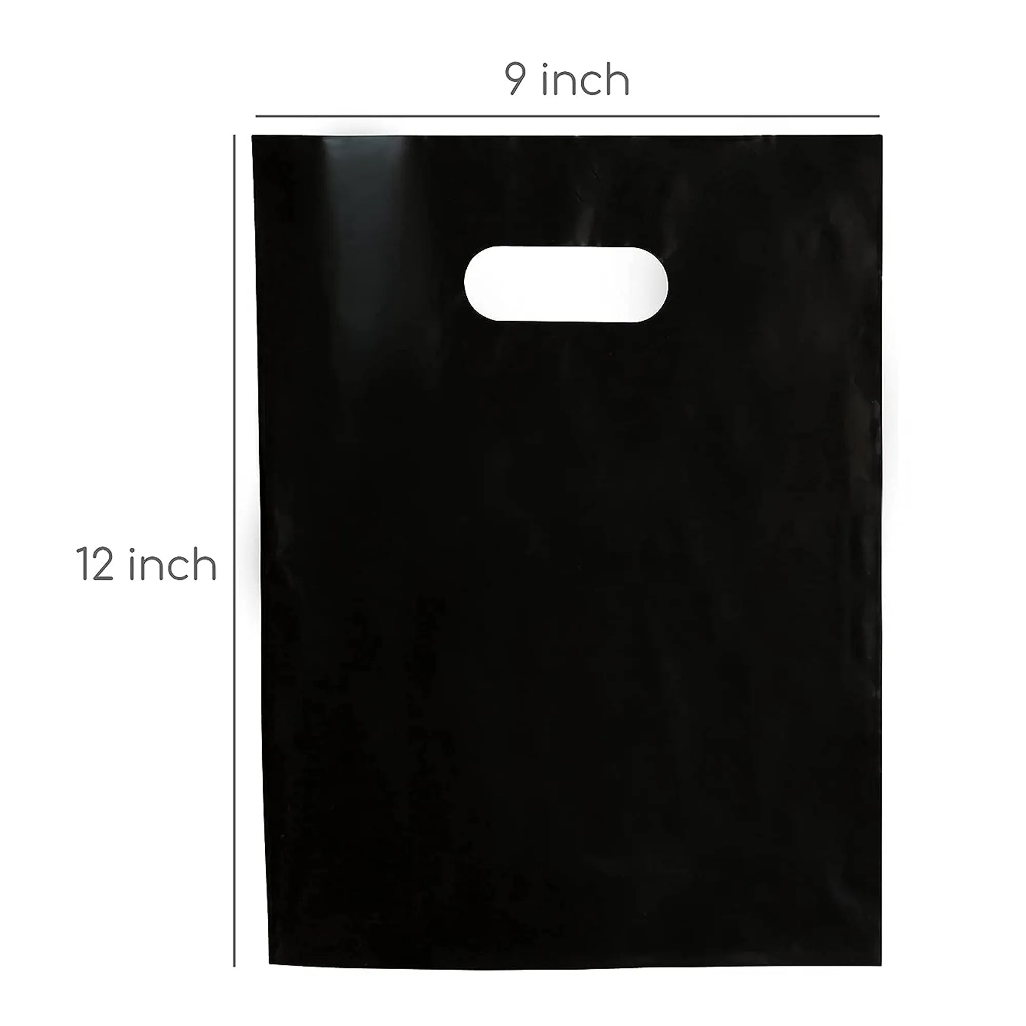 Plastic Merchandise Bags With Die Cut Handle  9" x 12" 3