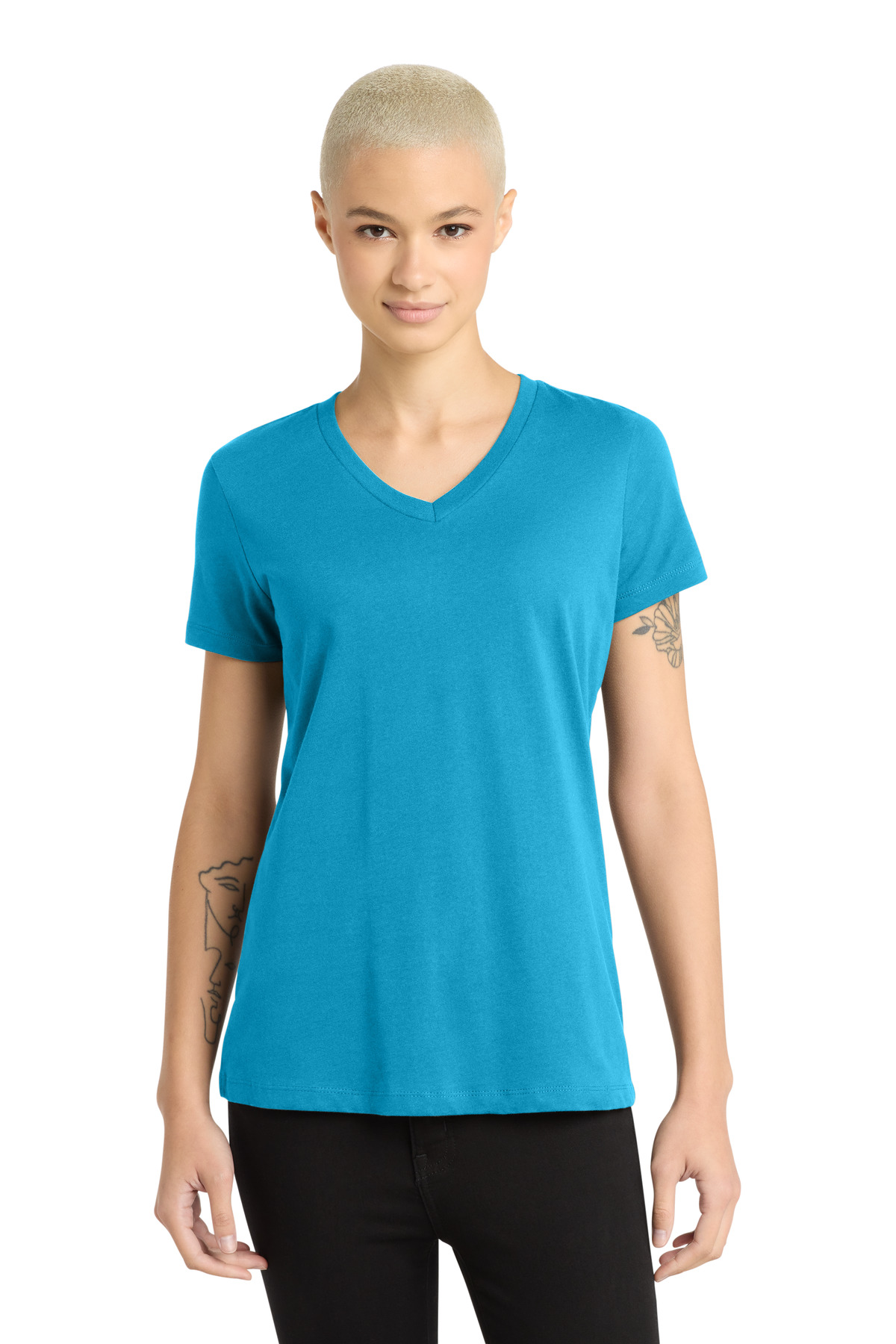 District - Women's Perfect Weight V-Neck Tee. DM1170L 48