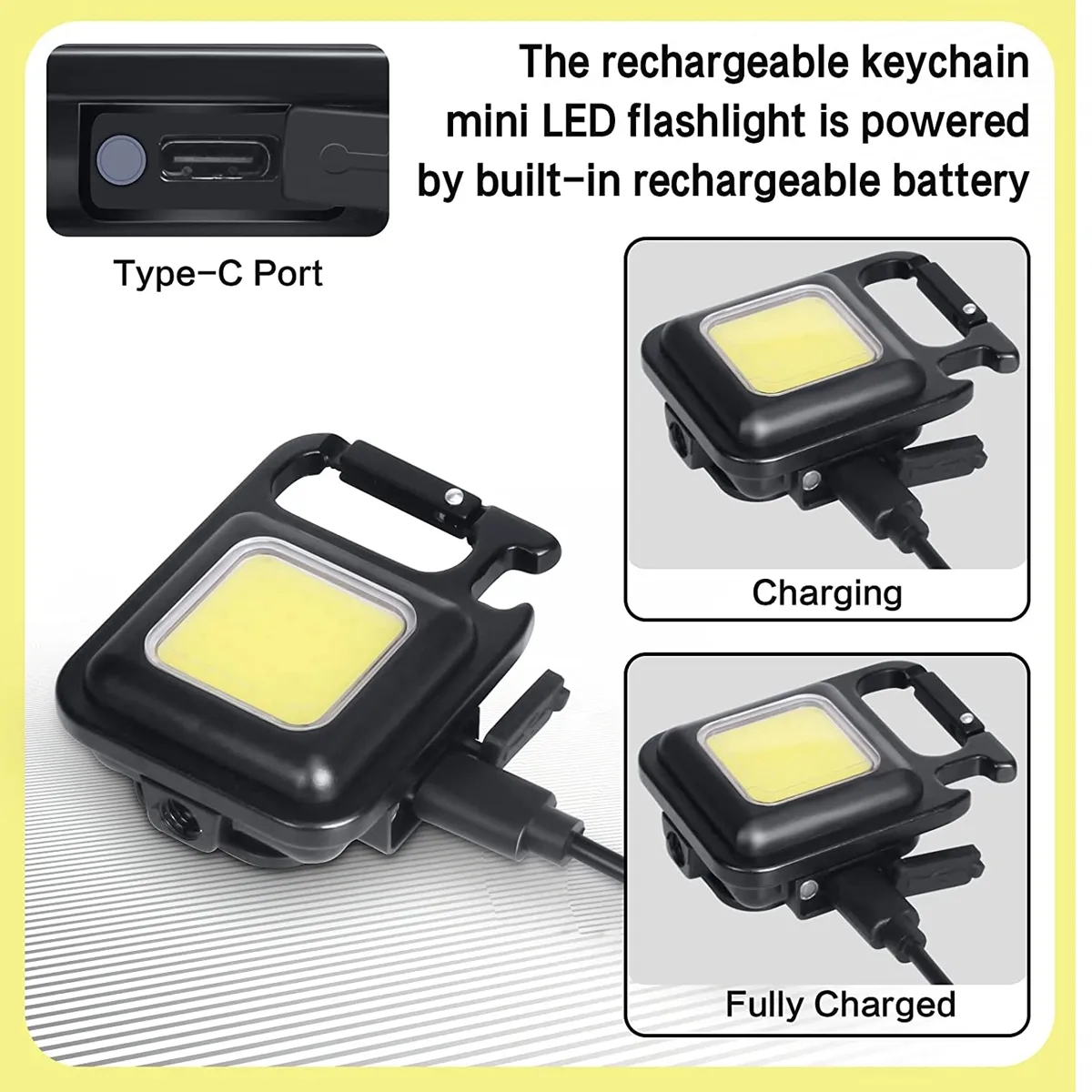 Cob Small Flashlight with Opener 3