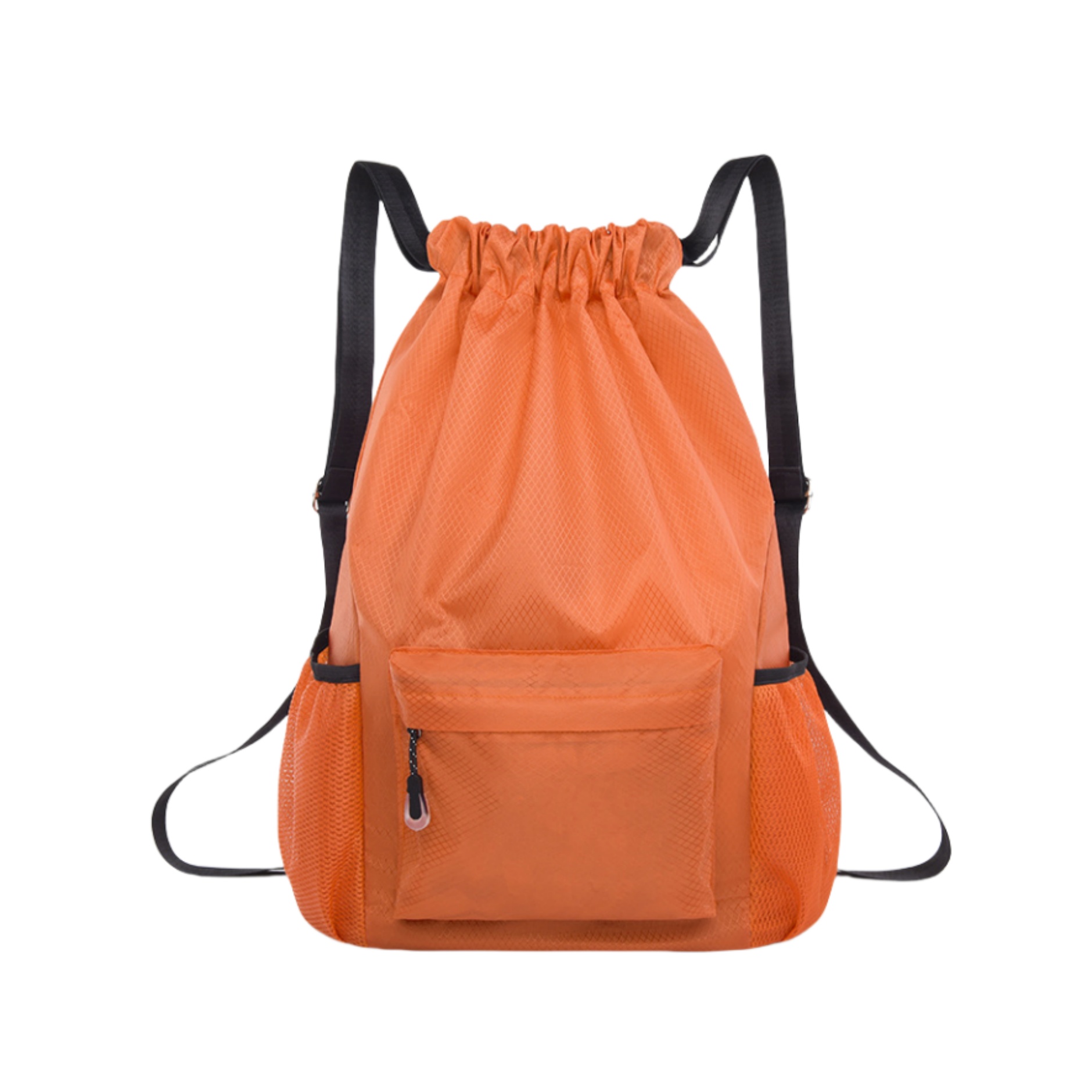 Waterproof Drawstring Backpack with Water Bottle Holder 1