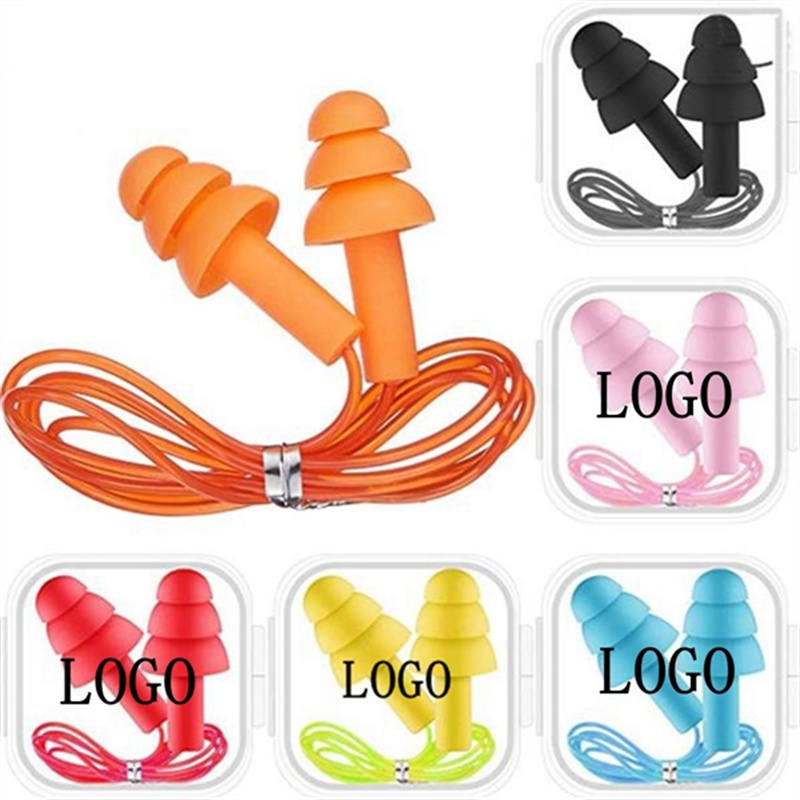 Noise Cancelling Soft Silicone Earplugs in Case