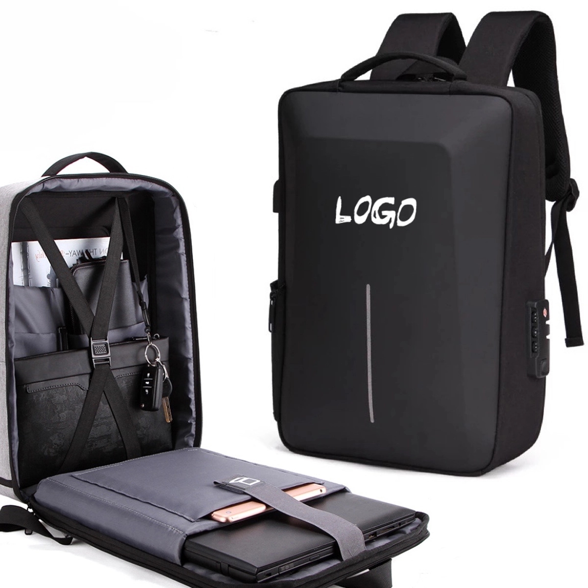 Anti-Theft Hard Shell Laptop Backpack 4