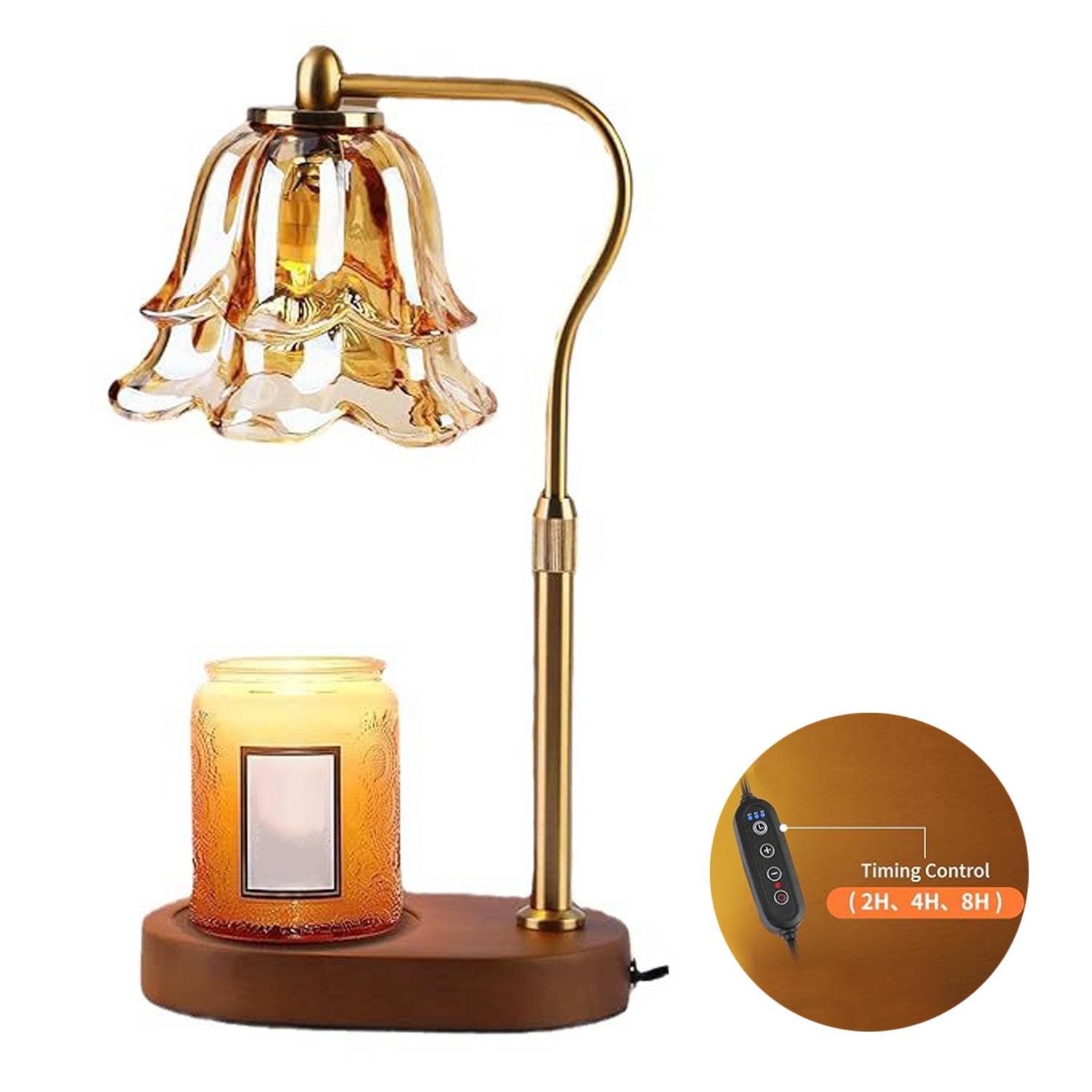 Adjustable Height Dimmable Candle Warmer Lamp 8