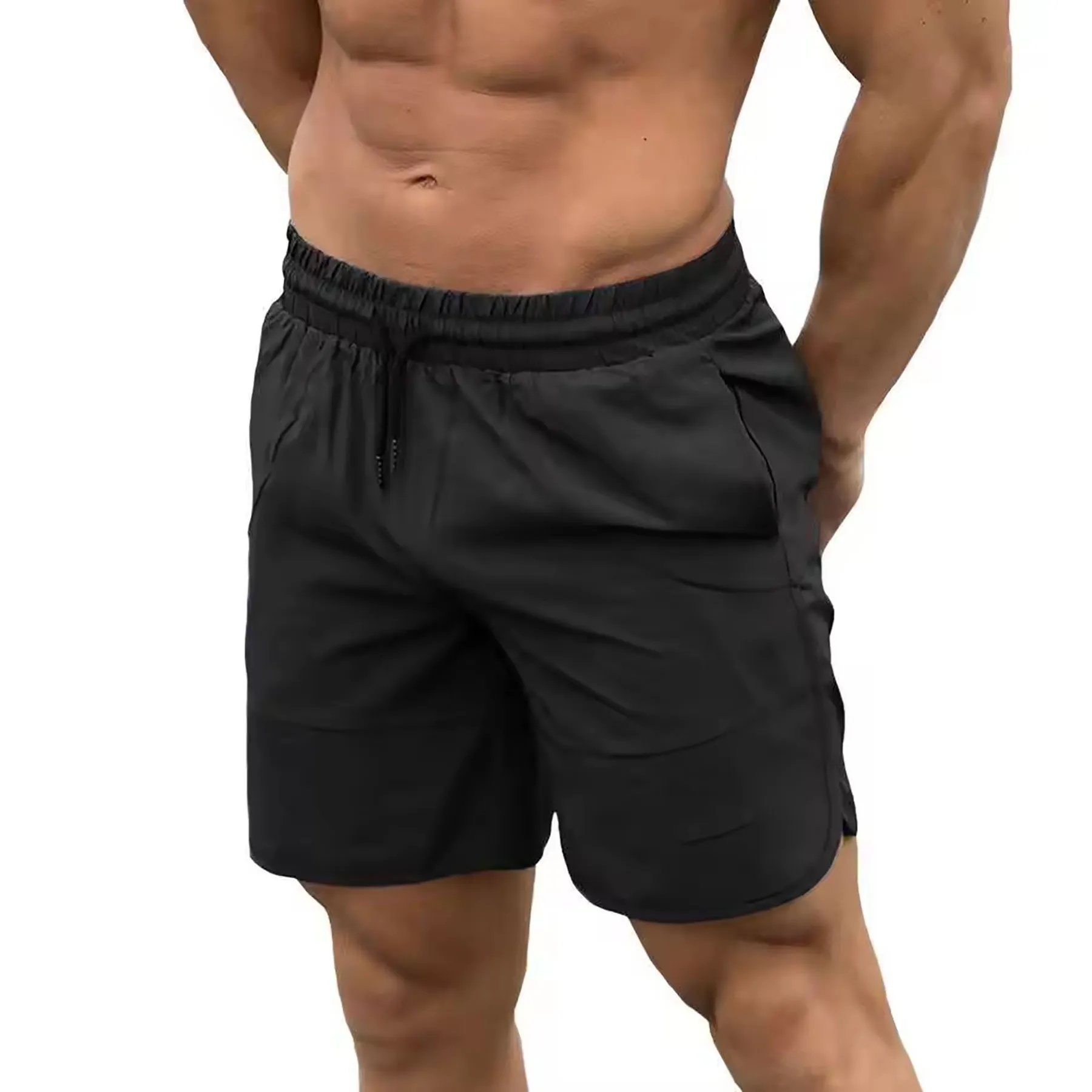Men's Gym Shorts Quick Dry Training Running Belt Pockets 6
