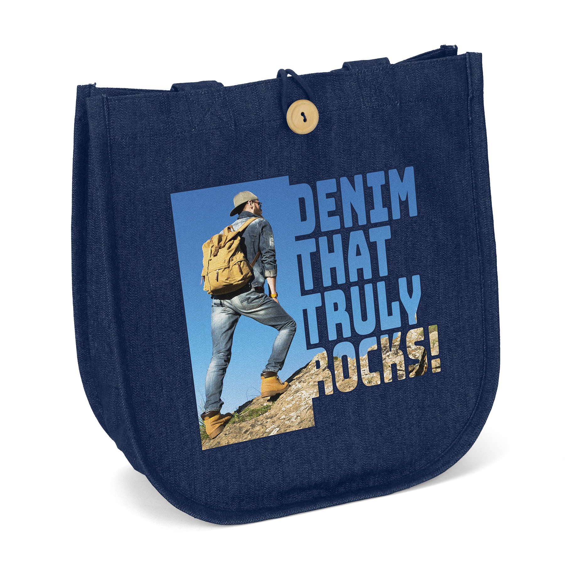 MB™ - Denim Tote - ColorVista, custom tote bag with logo imprint 4