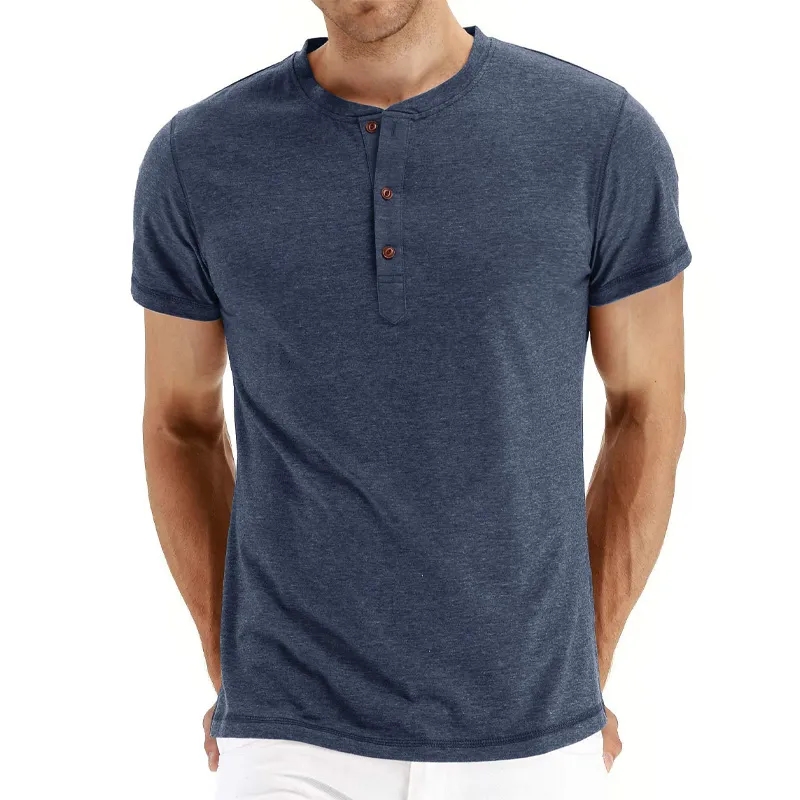 Classic Men's Henley Short Sleeve T-Shirt 11