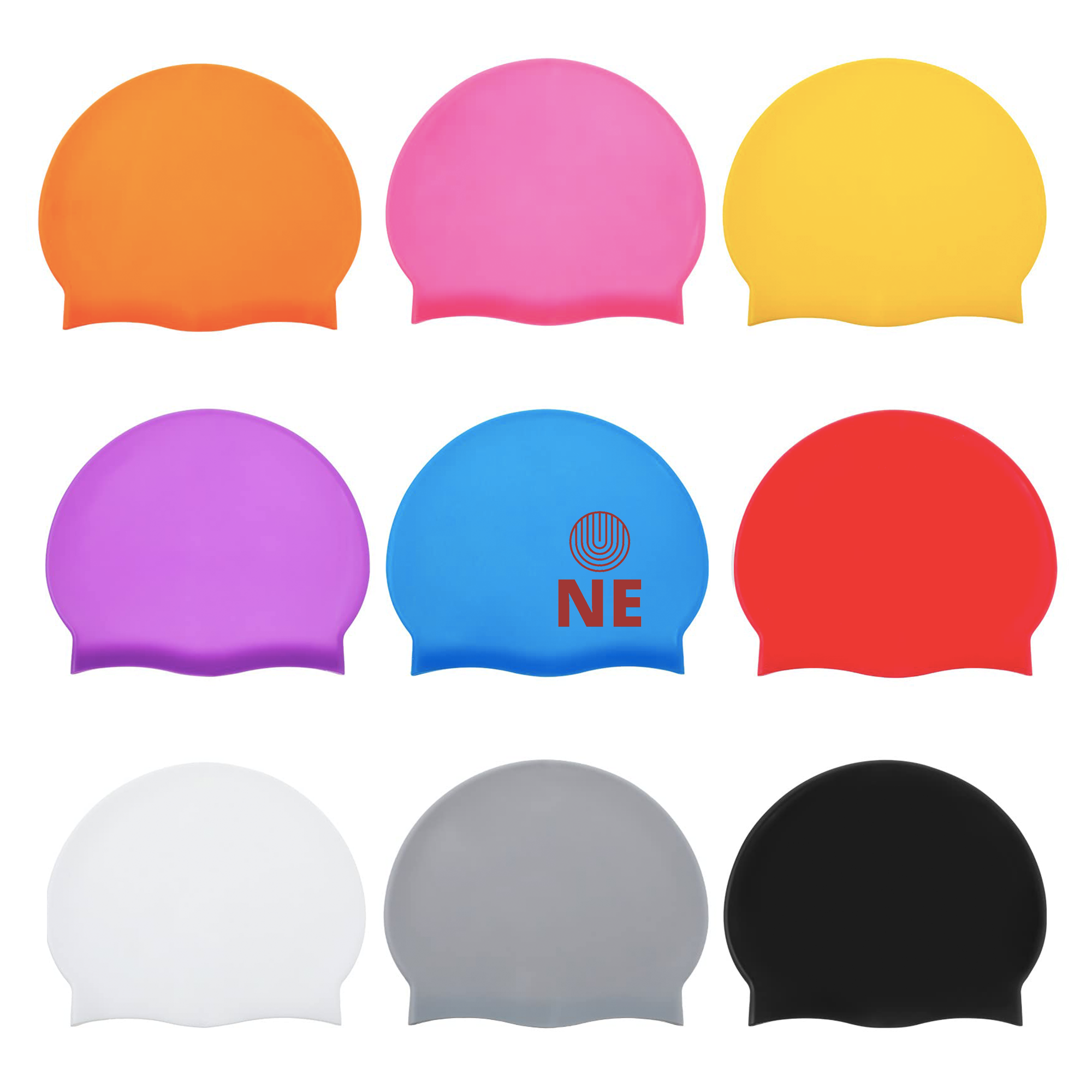 100% Soft Silicone Swimming Hats 100pcs 1