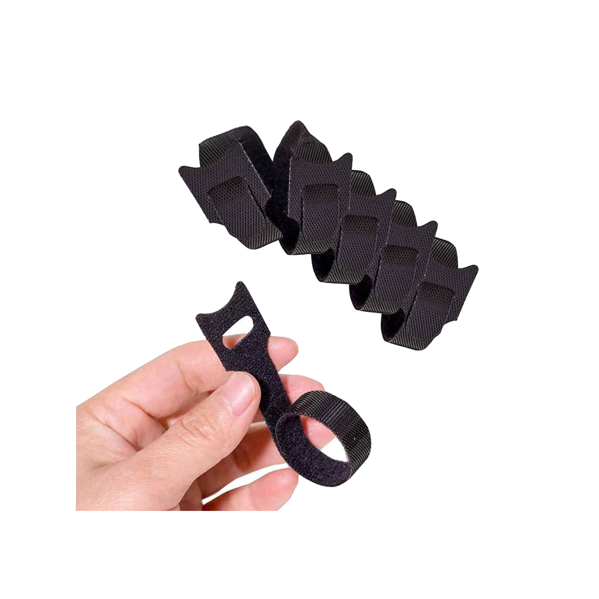 Magic Strip Cat Head Colored Nylon Data Cable Strap 3