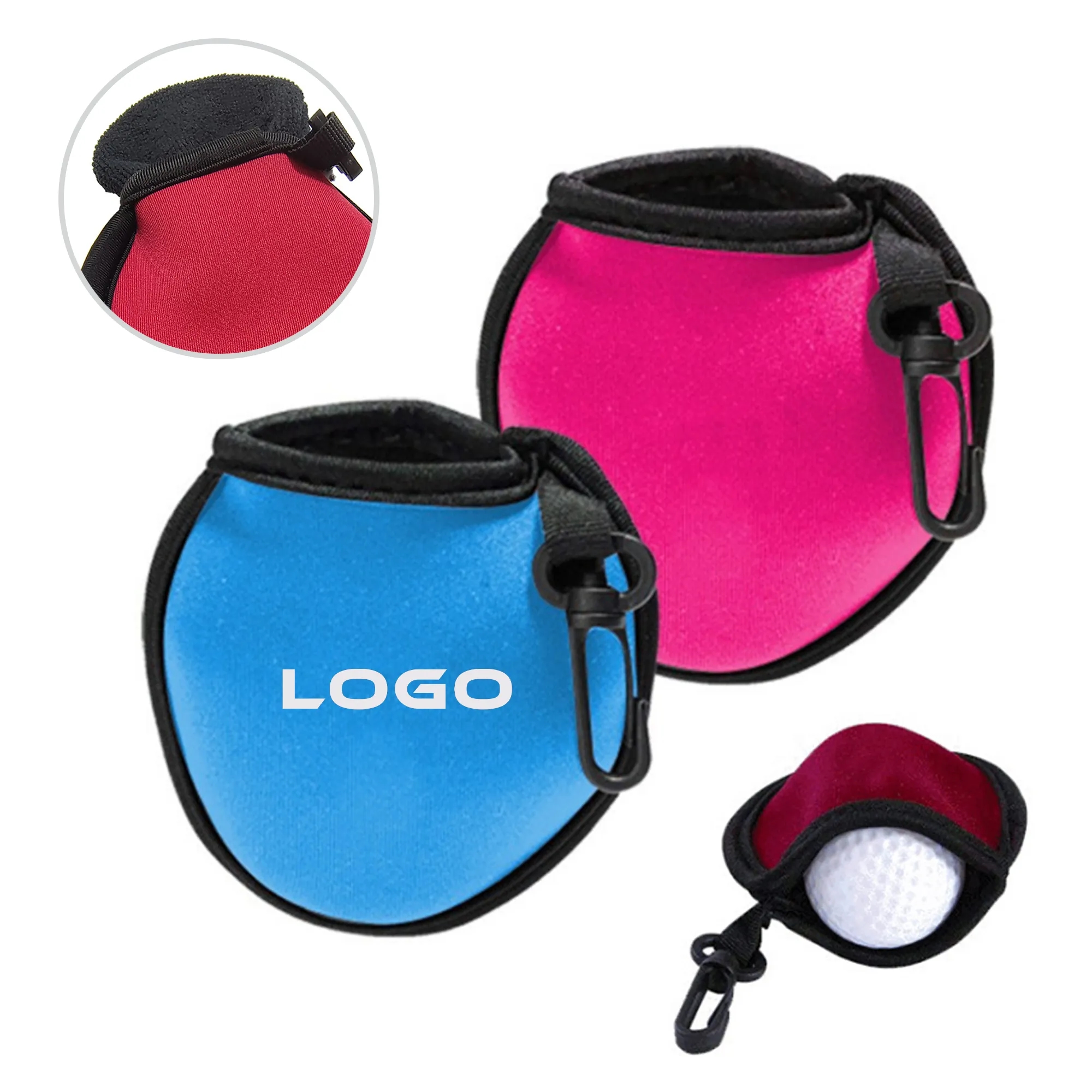 Golf Ball Cleaning Pouch With hook 2