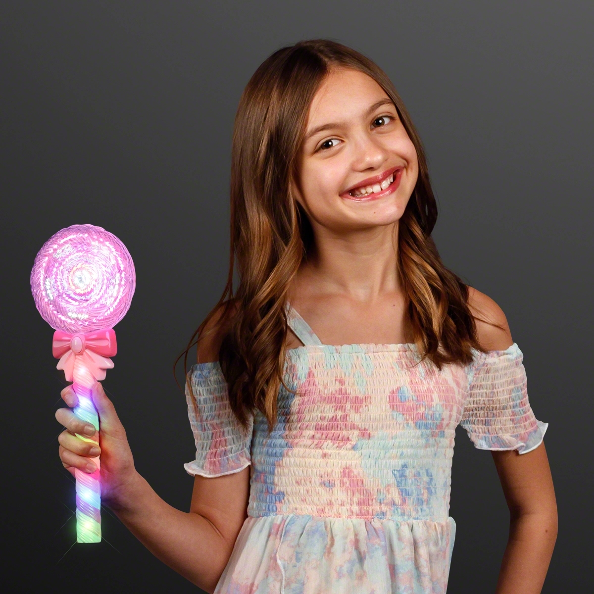 11.8" Deluxe Light Up Spinning Lollipop Wand 3
