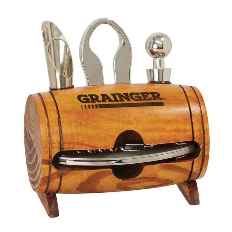 4 pc Barrel Wine Tool Set 3