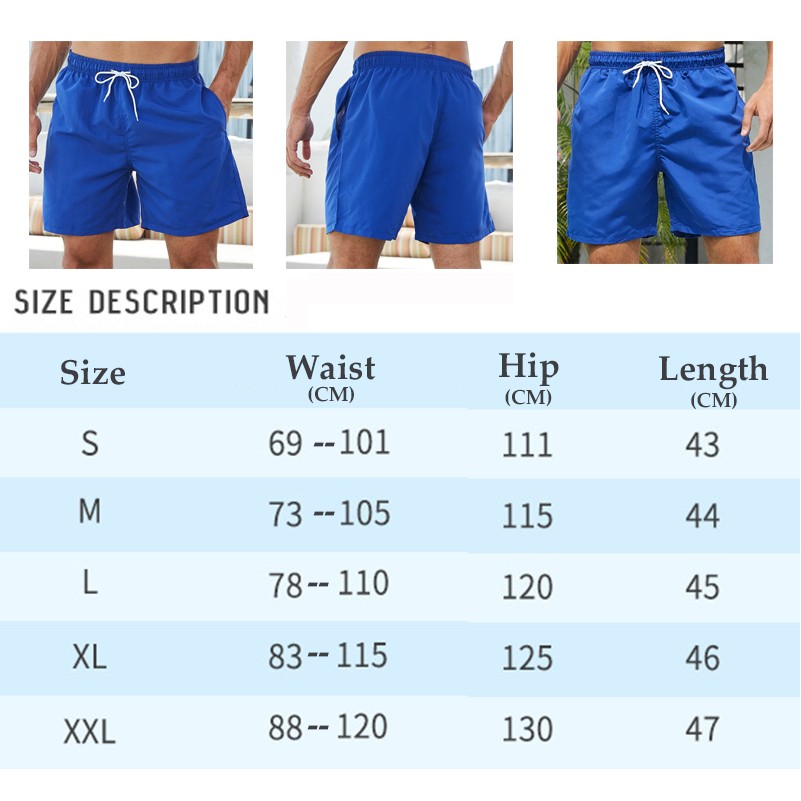 Men's Swim Trunks Quick Dry Beach Shorts, custom shorts with logo imprint 4