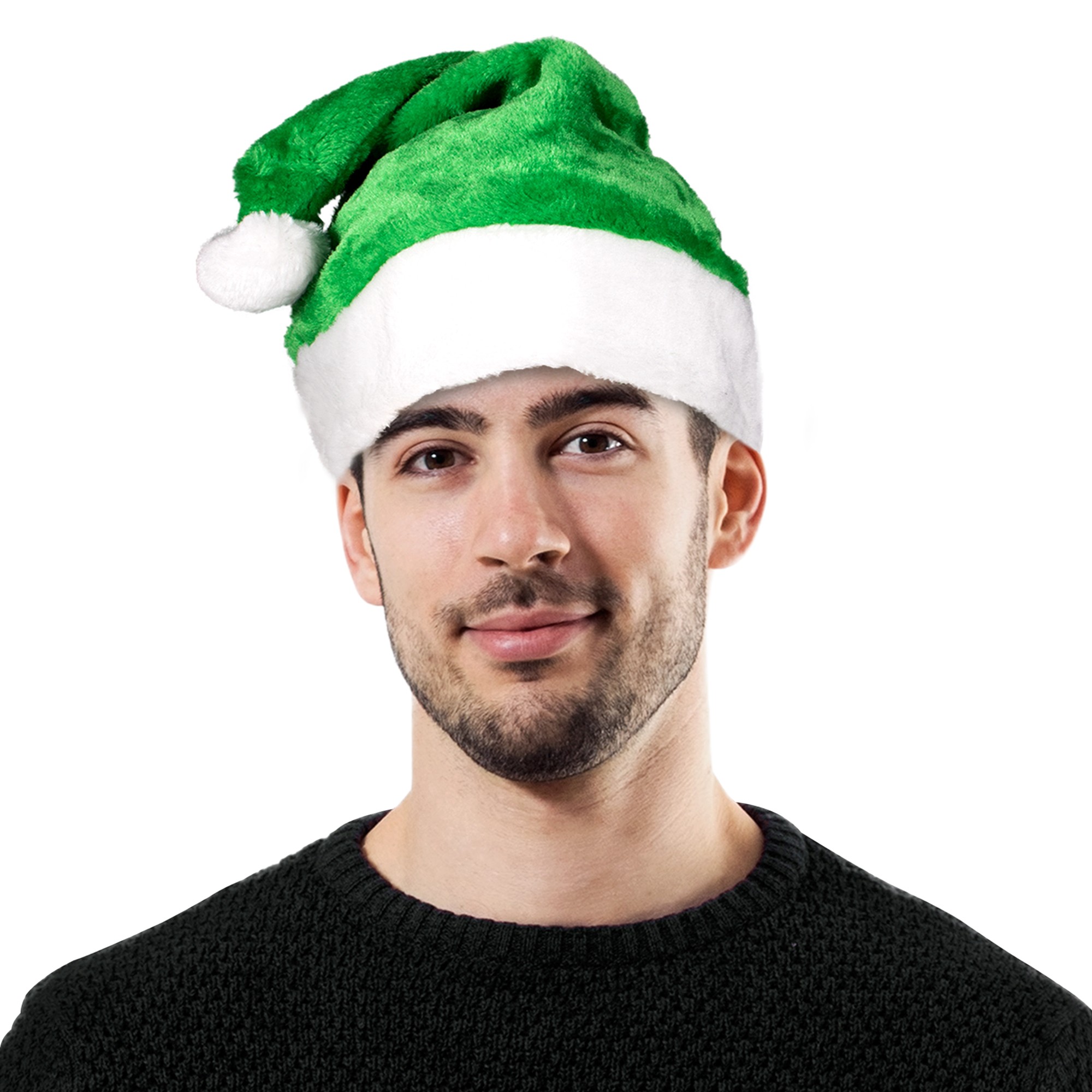 Green Plush Santa Hat (Blank)