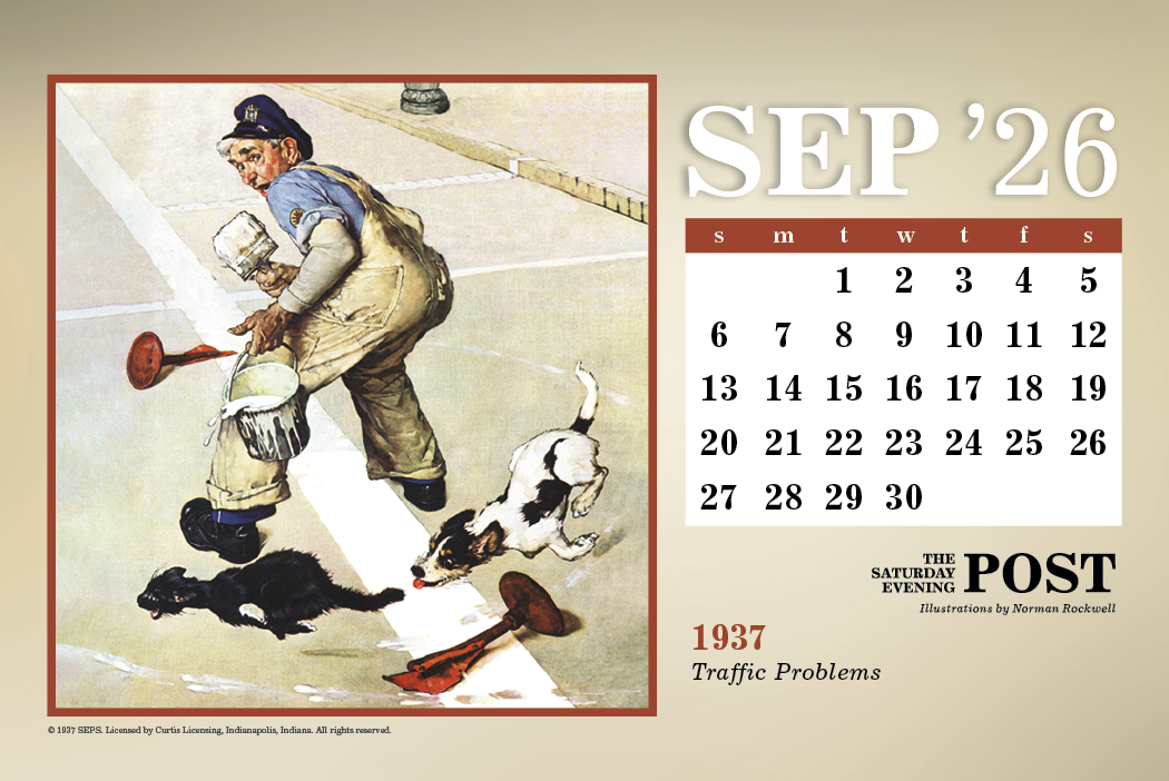 Triumph® Calendars The Saturday Evening Post Large Desk Calendar 16