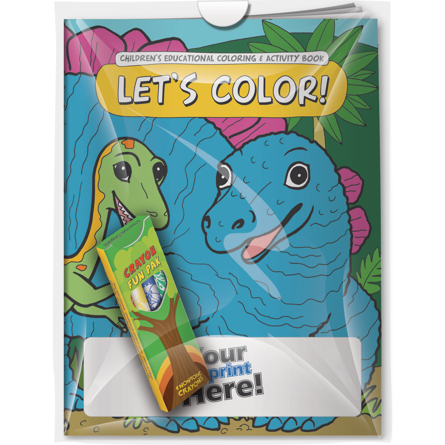 Combo Pack - CB1036 Coloring Book & 4-Pack of Crayons in a Poly Bag 2