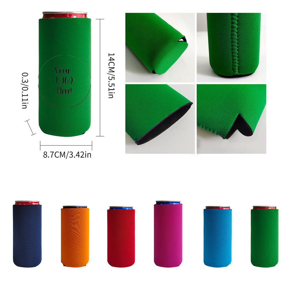12 oz Slim Neoprene Can Coolies 2