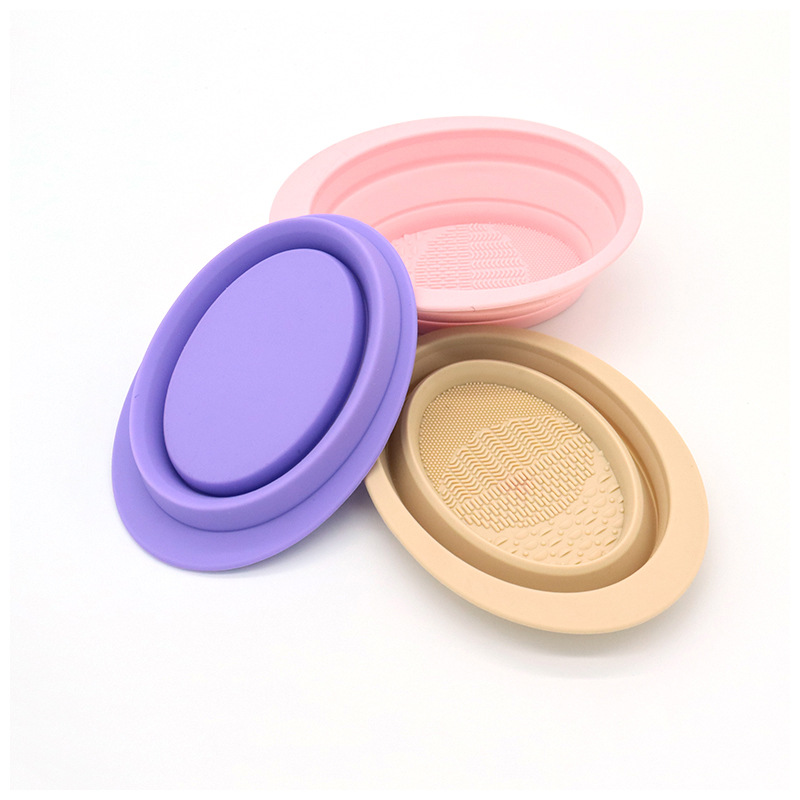 Foldable Makeup Brush Cleaner Cleaning Bowl--Round Shape 21