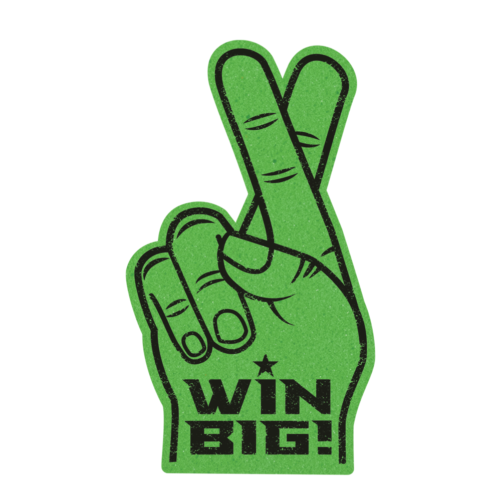 18" Crossed Fingers Foam Mitt 11