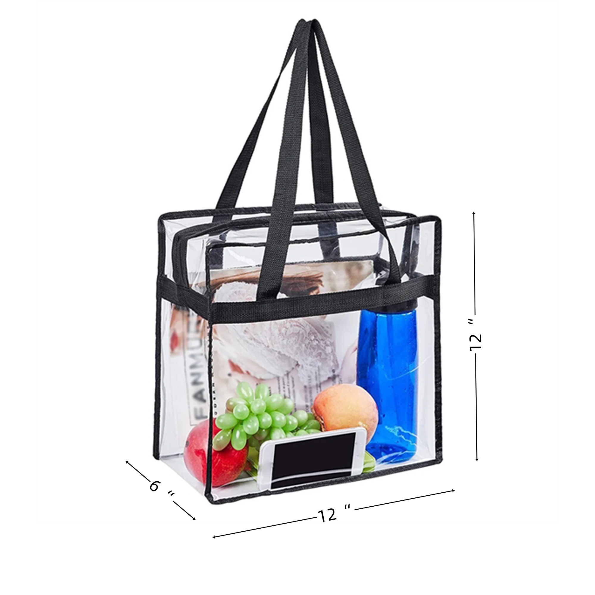 Clear Stadium Security Zipper Tote 1