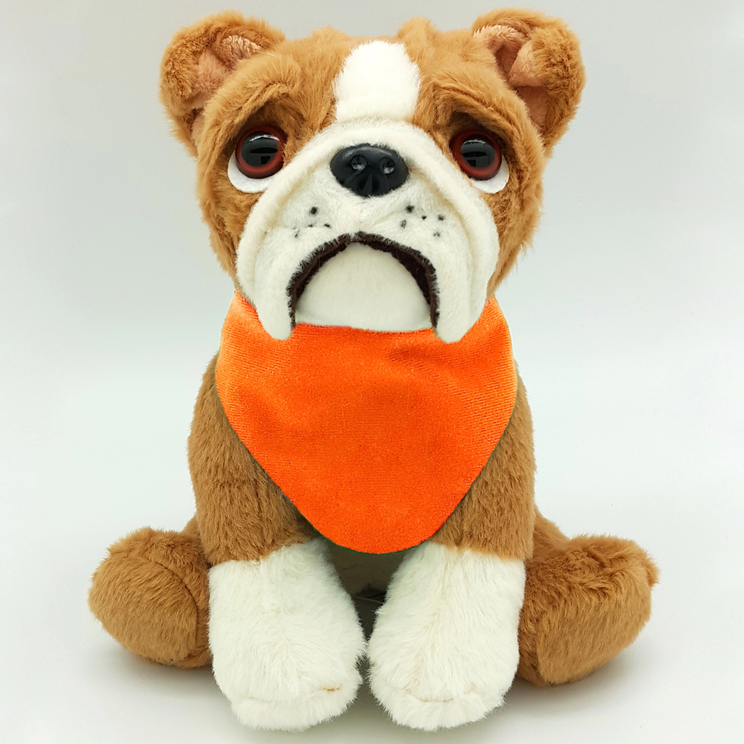 8" Medium Sitting Dog - Large Eyes Bulldog 8