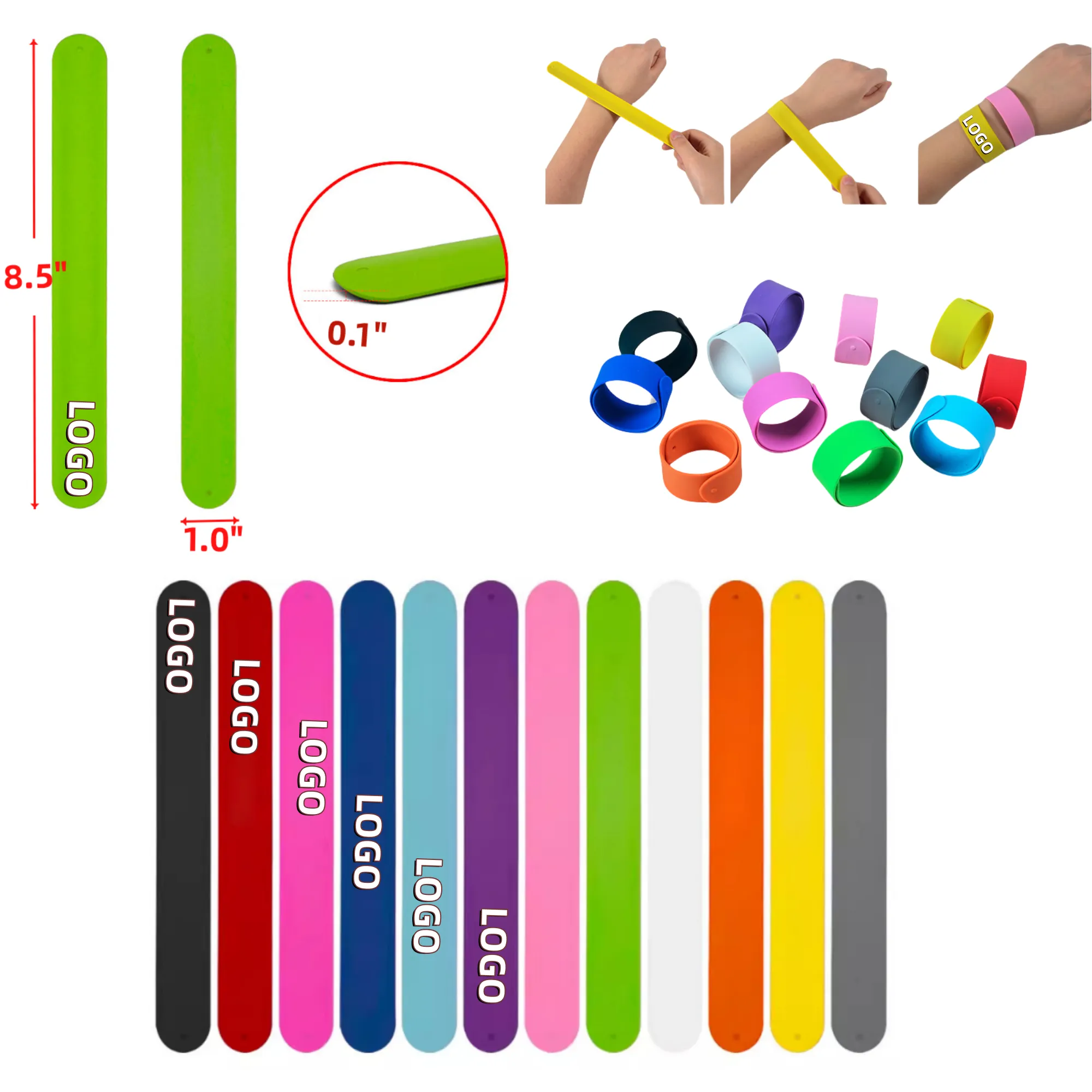 Silicone Snap Bracelet Gift Item 6