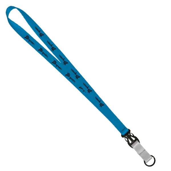 3/4" Multi color (Top and bottom) Nylon Lanyard with Plastic Slide Buckle R 173