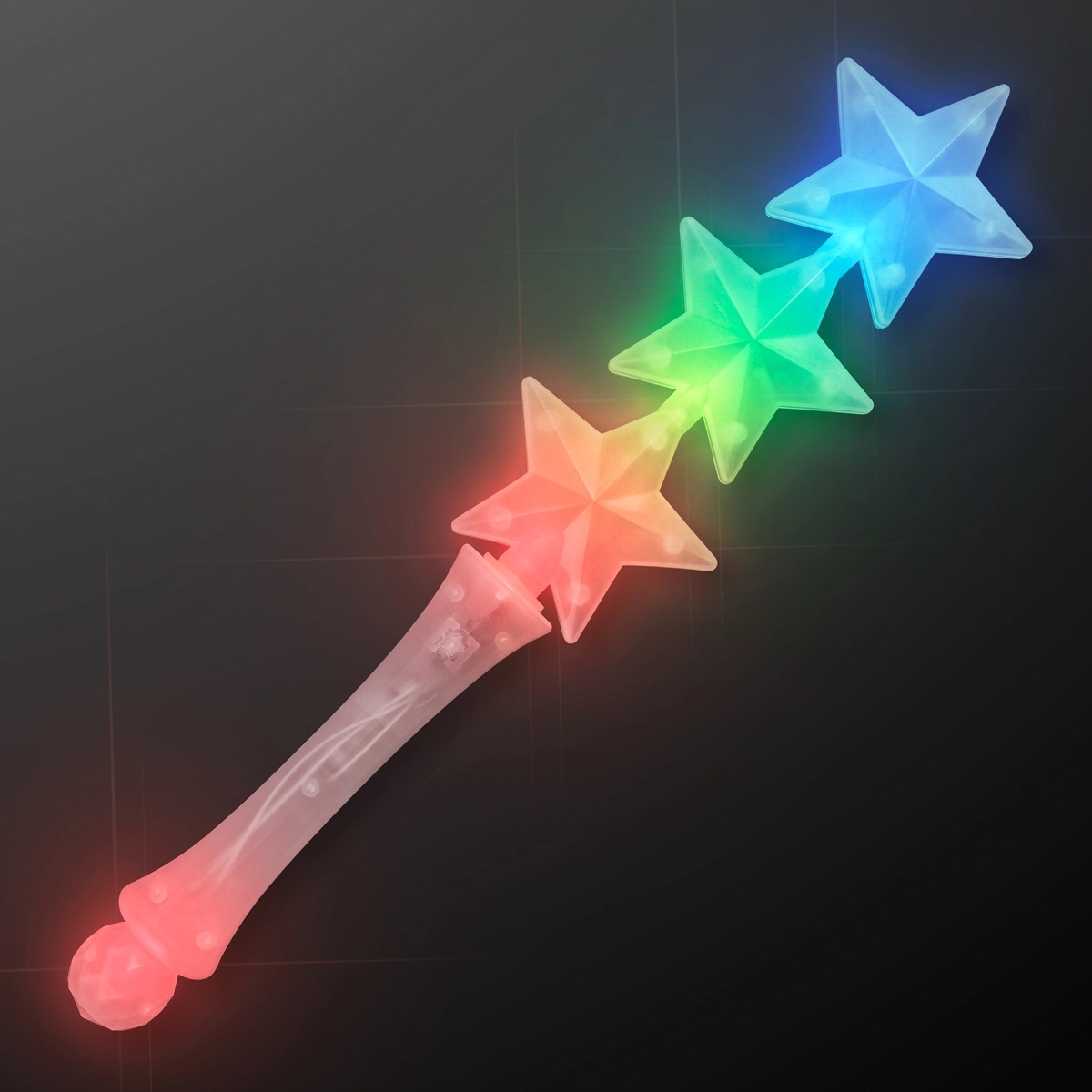 Triple Star Light Up Flashing Wand 7